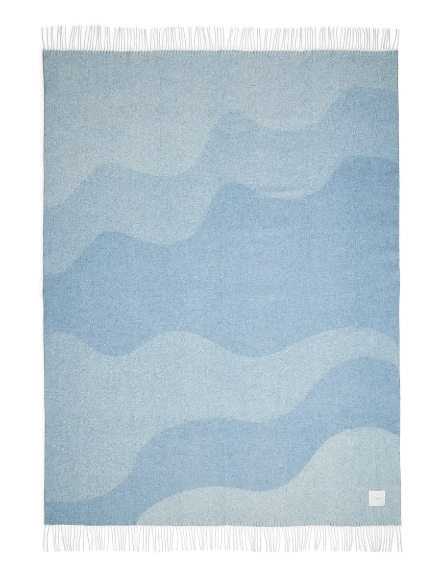 compliments - Waves Throw - decken - mineral blue - 1