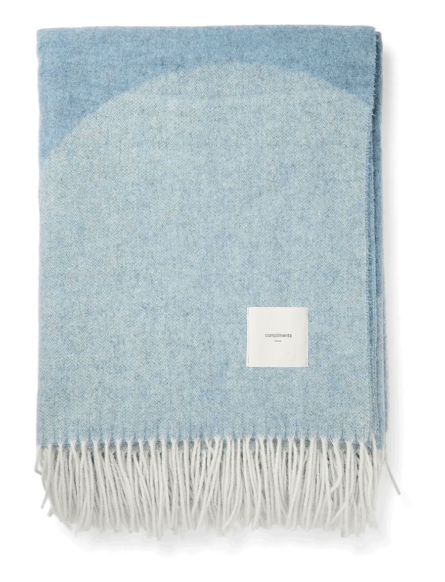 compliments - Waves Throw - decken - mineral blue - 2