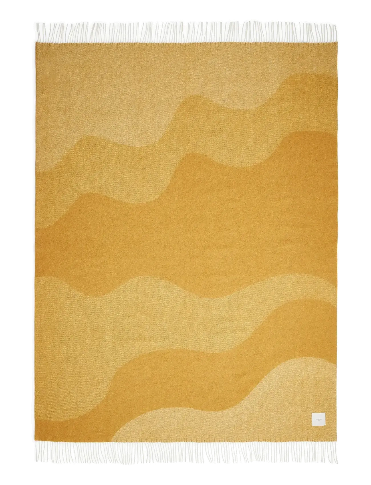compliments Waves Throw, Tæppe og plaid, Gul, Str: 140X200CM