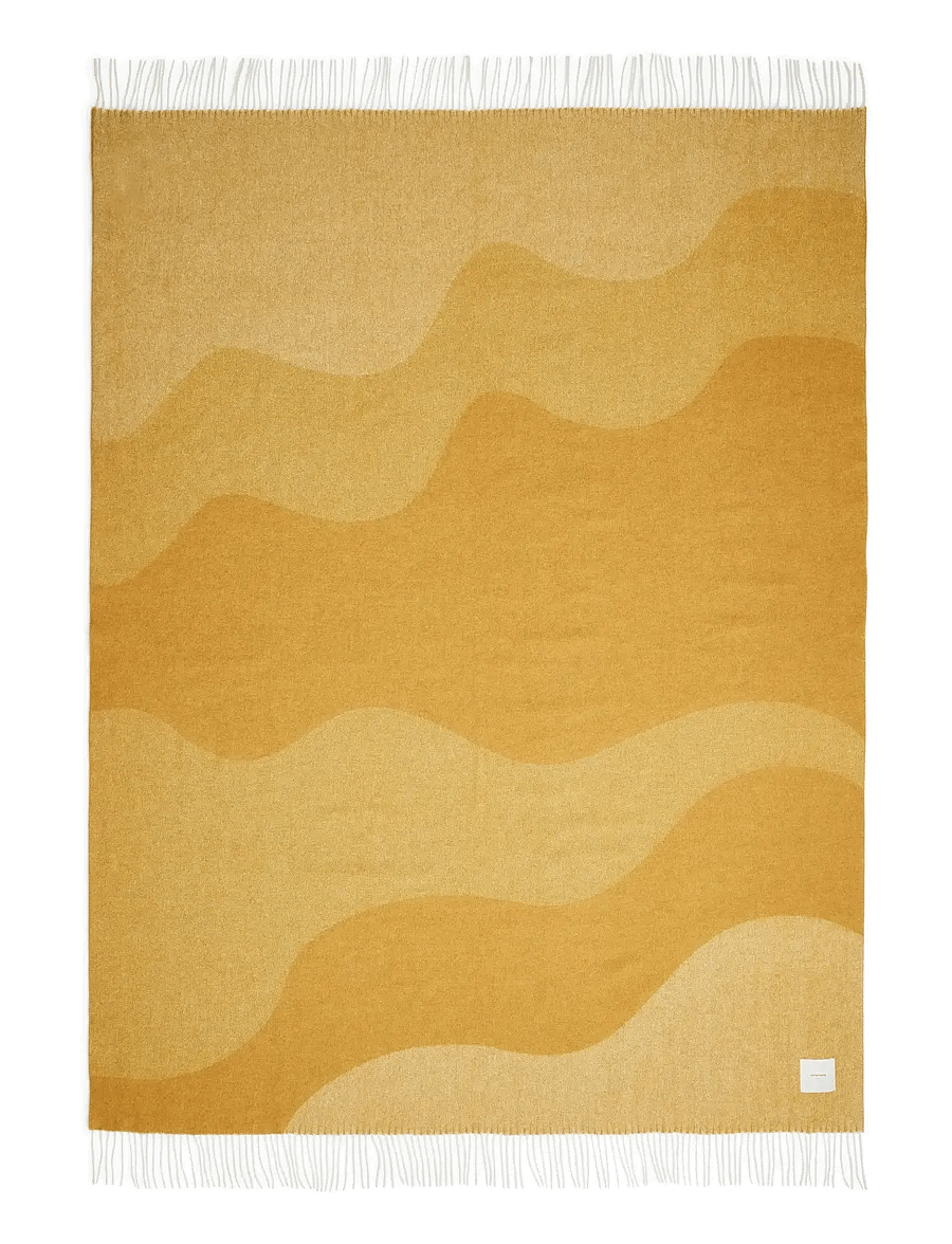 compliments - Waves Throw - decken - mustard - 1