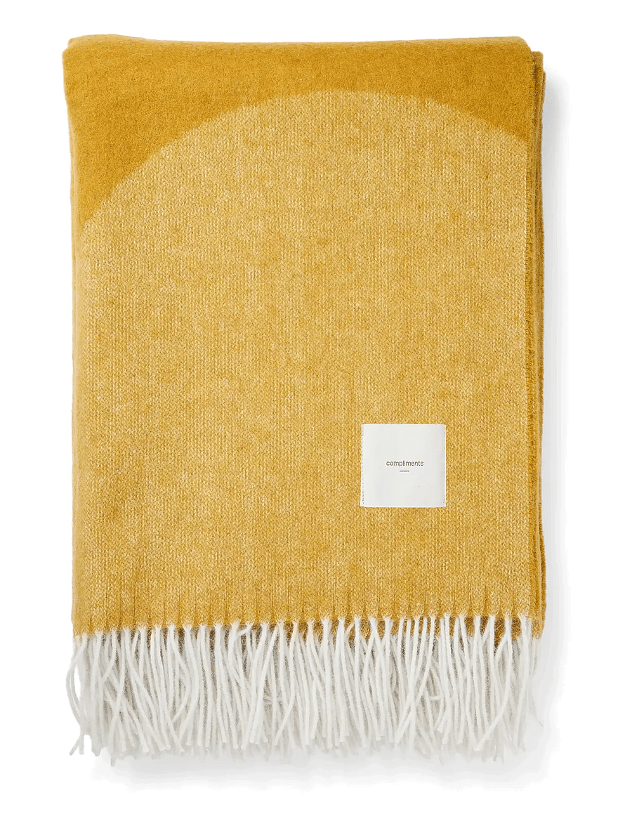 compliments - Waves Throw - decken - mustard - 2