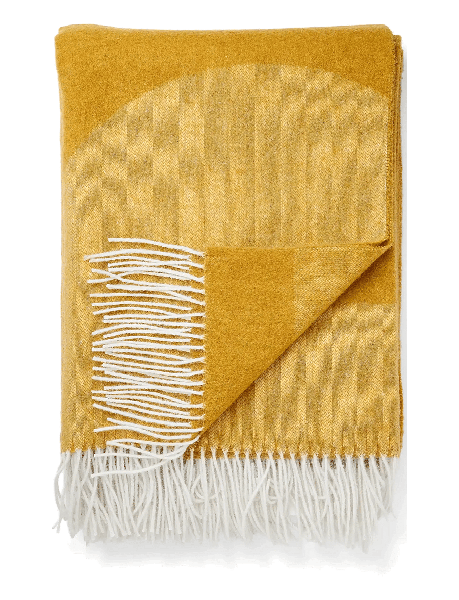 compliments - Waves Throw - decken - mustard - 3