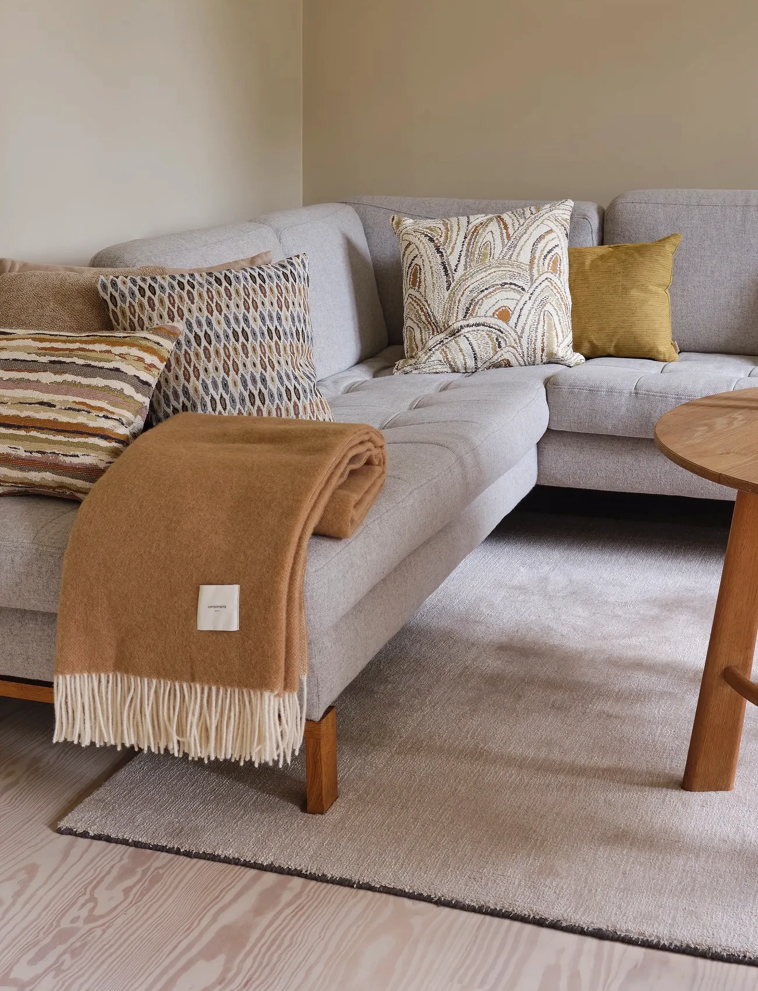 compliments - Duo Throw - tekstiilid välitingimustes - camel - 4