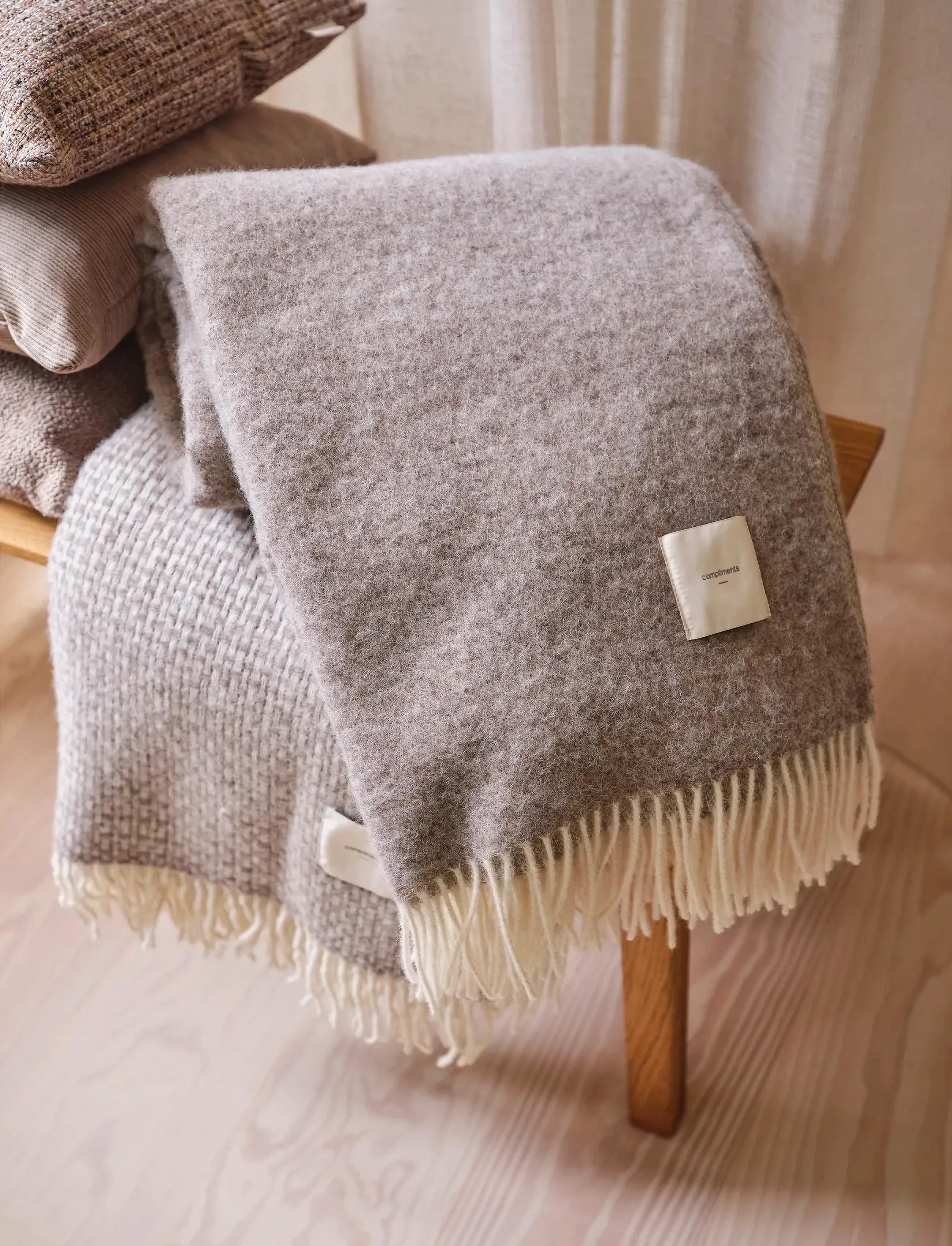 compliments - Duo Throw - filtar & plädar - taupe - 3