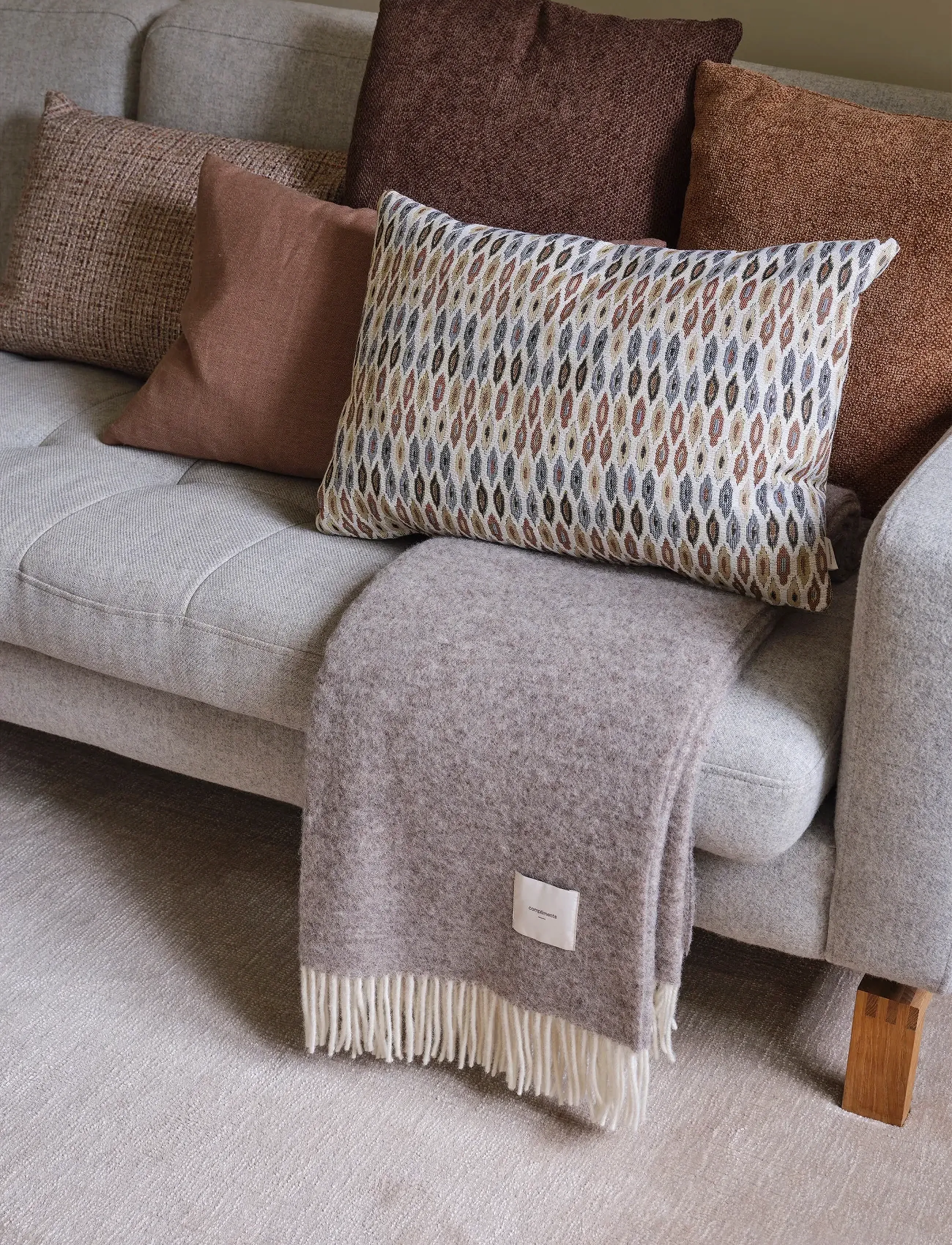 compliments - Duo Throw - filtar & plädar - taupe - 4