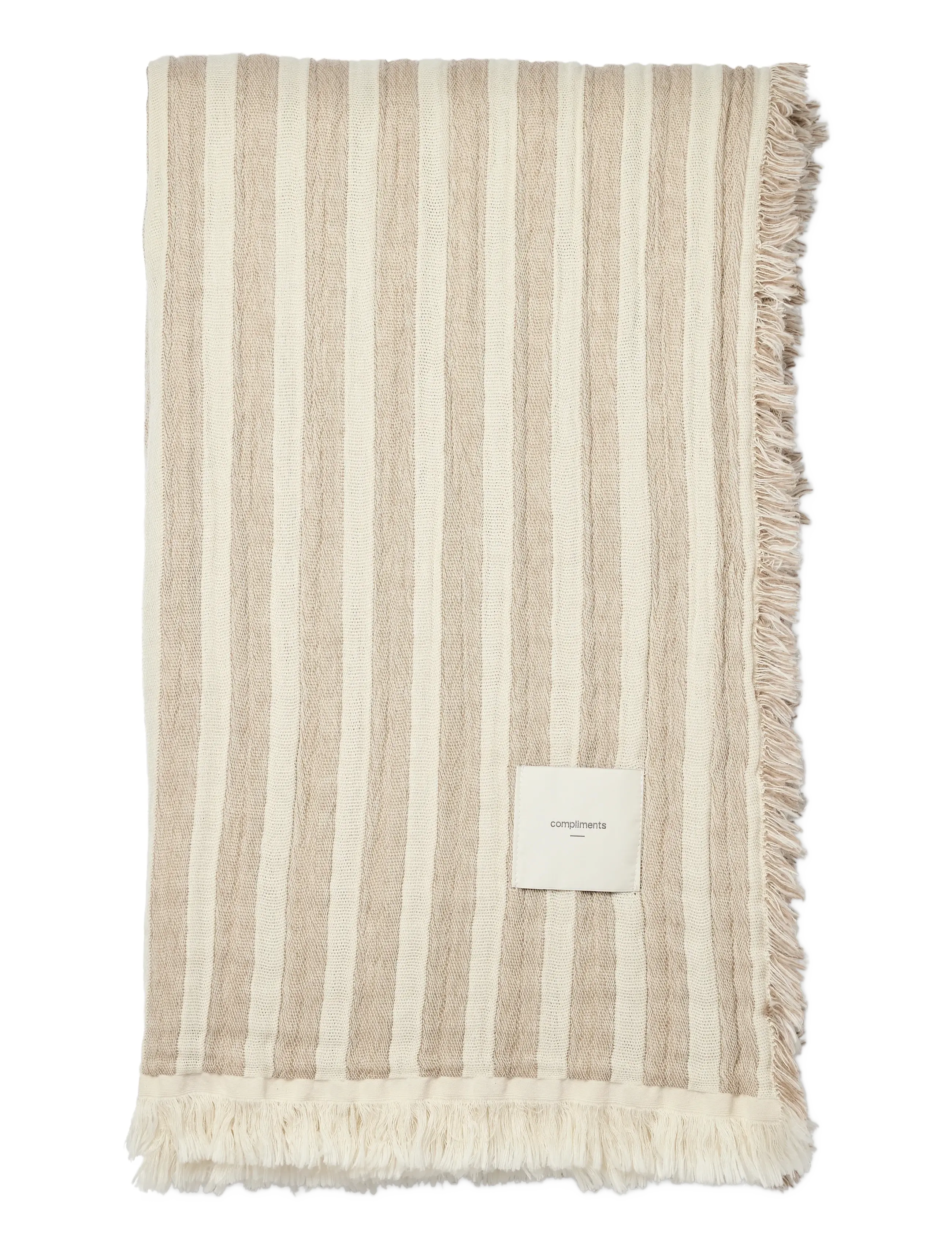 compliments Turin Throw, Tæppe og plaid, Beige, Str: 135X210CM