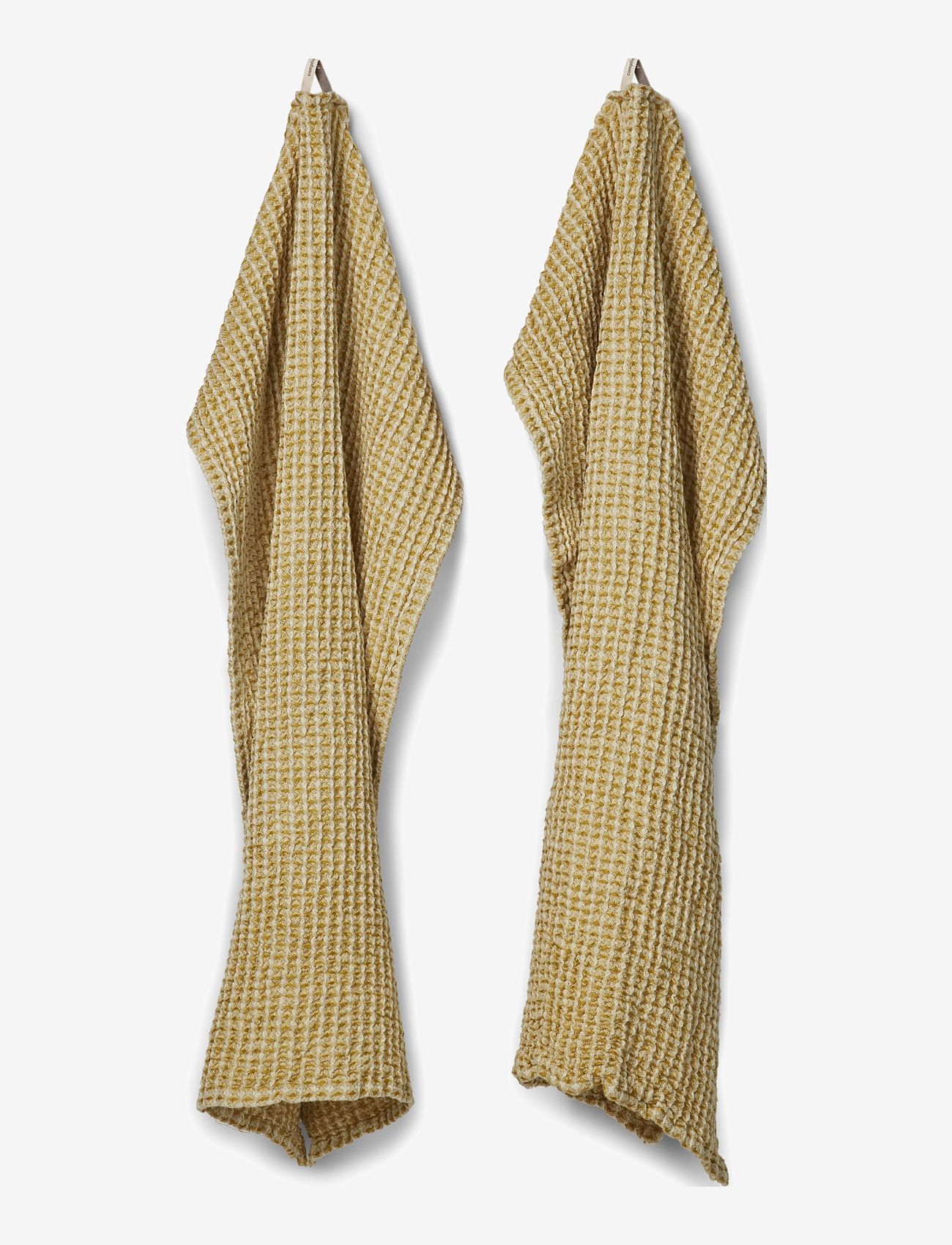 compliments - Como Towel 40x60 cm - 2 pack - gästhanddukar - mustard - 1