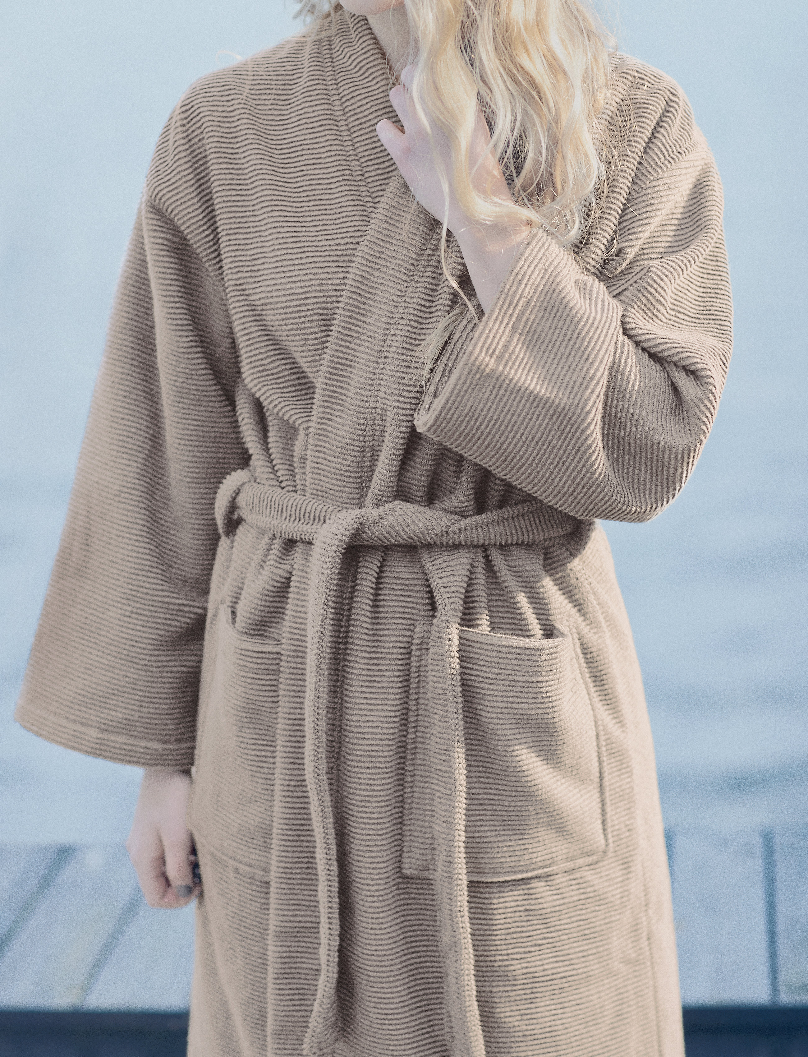 compliments Slow Bath Robe, L, Night & Loungewear, Beige - Robes, Frauen