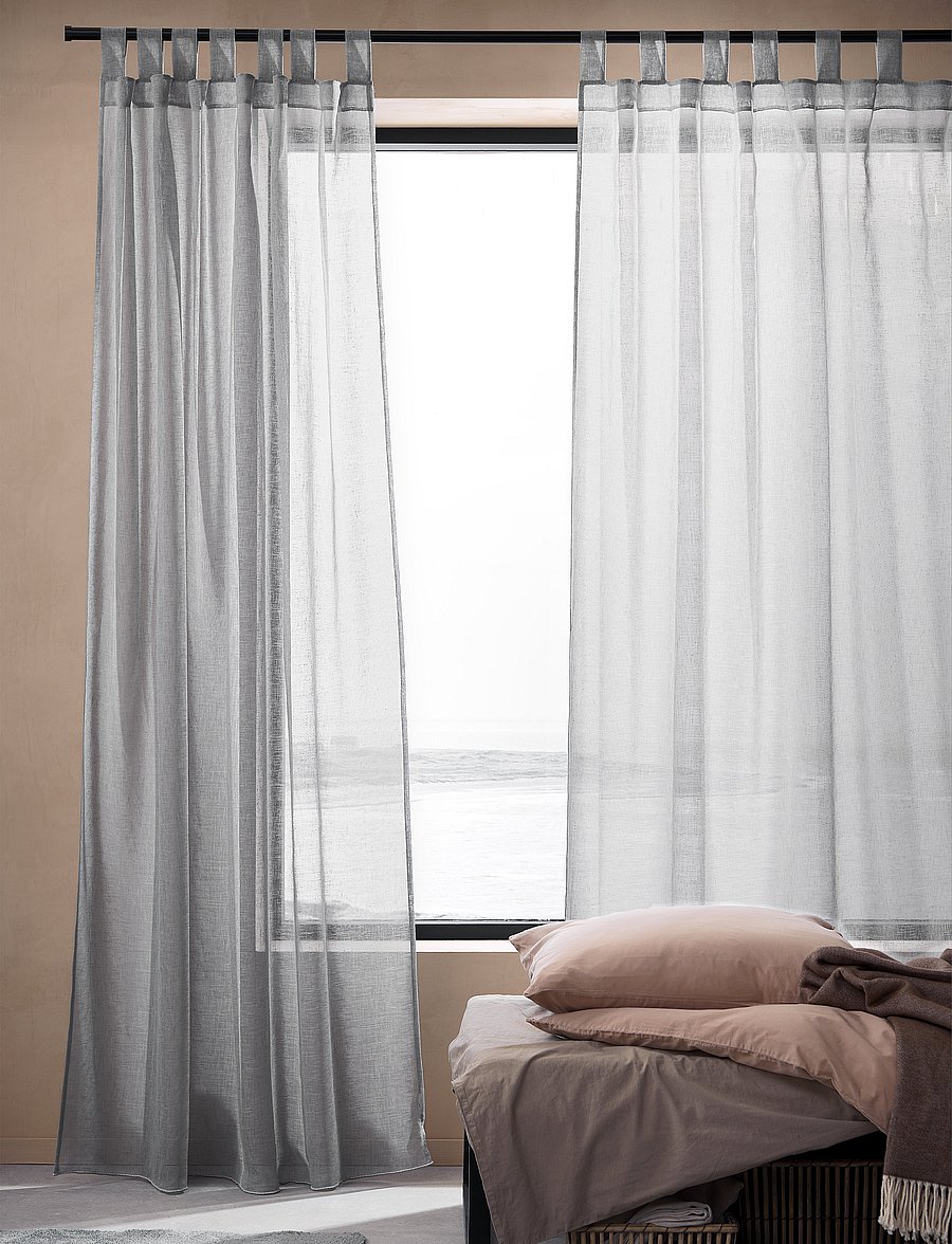 compliments - Boho Curtain 140x230 cm w/loops - fertiggardinen - grey - 1