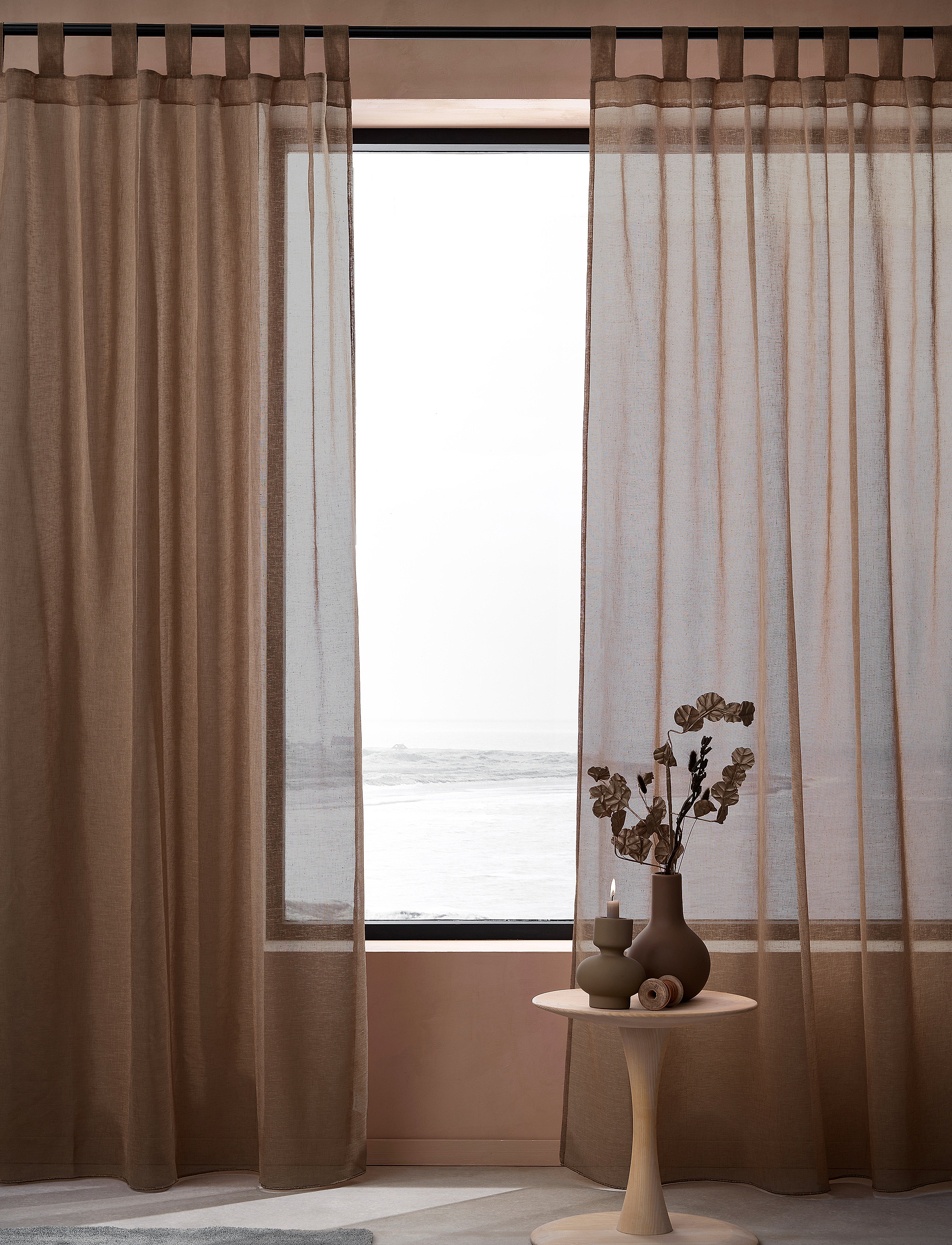 compliments Boho Curtain 140X260 Cm W/Loops, cm, Curtains, Braun - Long Homeware