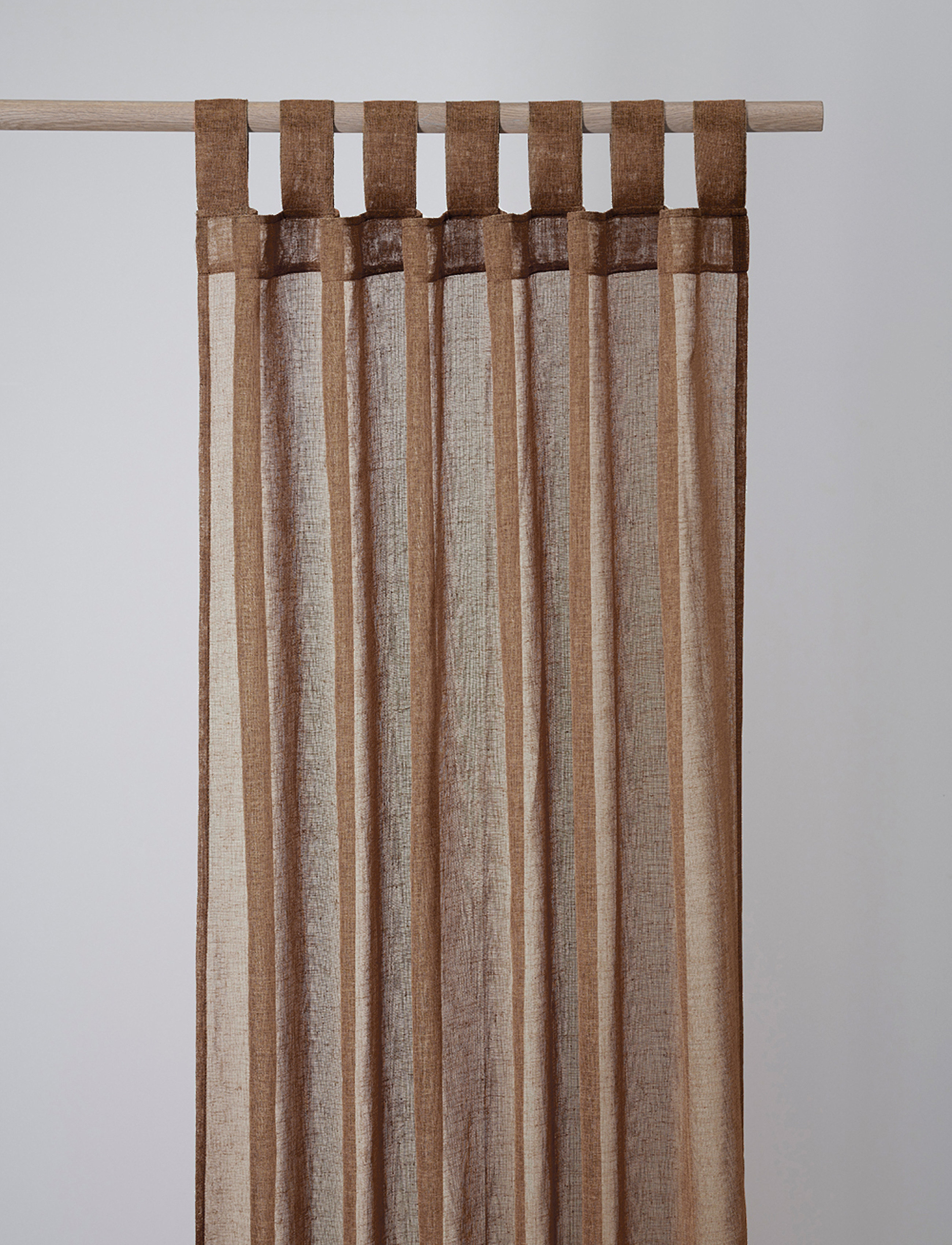 compliments - Boho Curtain 140x260 cm w/loops - gardinlængde - brown - 2