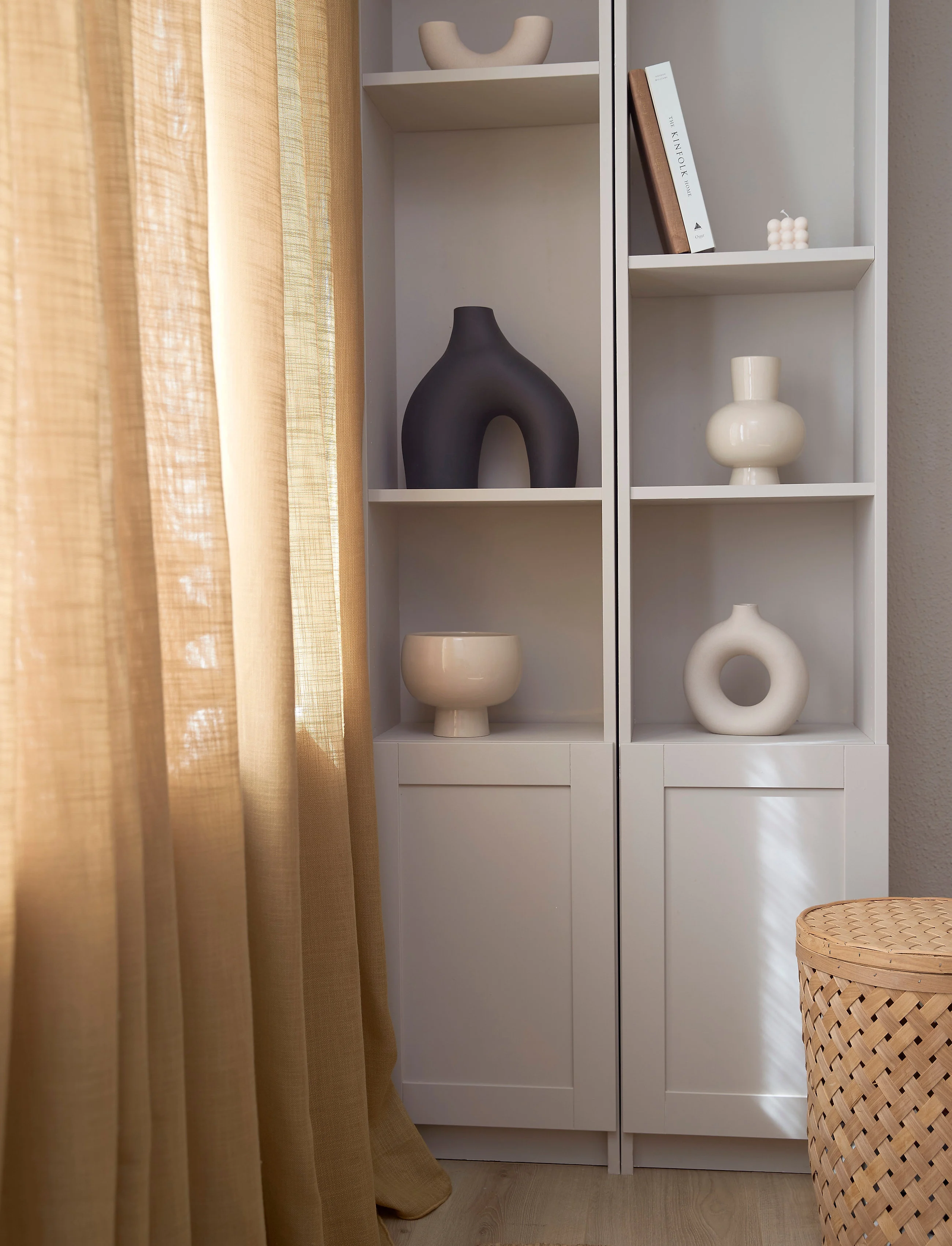 compliments - Nivo Curtain 140x230 cm w/loops - fertiggardinen - mustard - 0