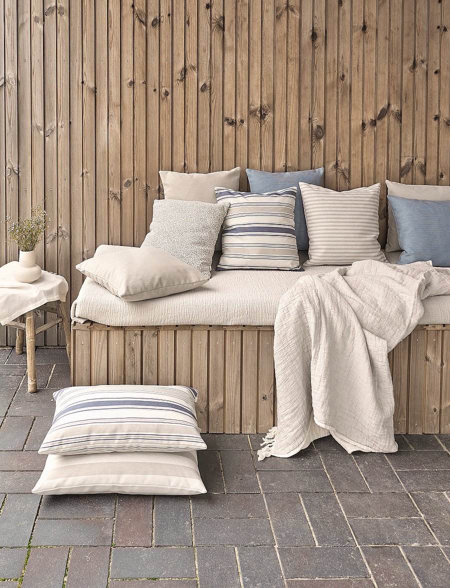 compliments - Outdoor Fine Stripe Cushion - kissen - beige - 3