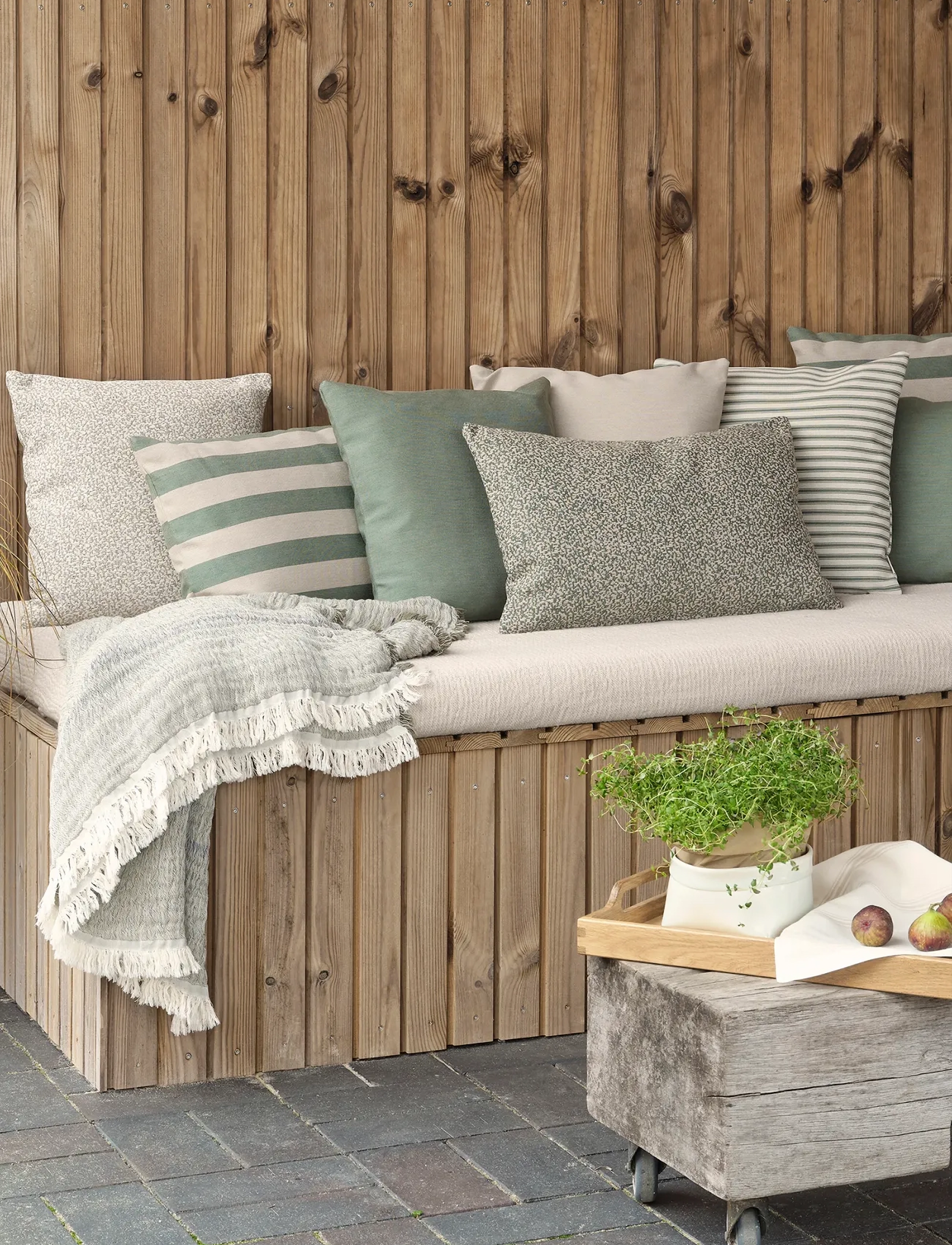 compliments Outdoor Grain, 45X45 cm, Beige, Puder & Tæpper > Puder, Unisex