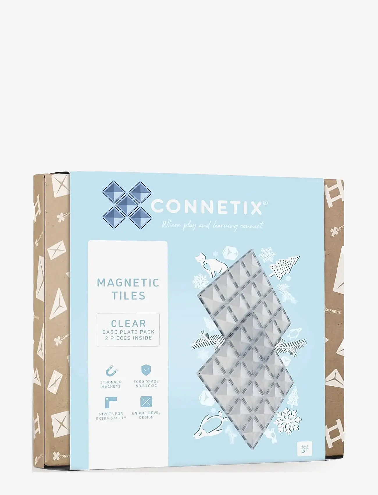 Connetix - Clear Base Plate Pack 2 Pieces - multi coloured - 0