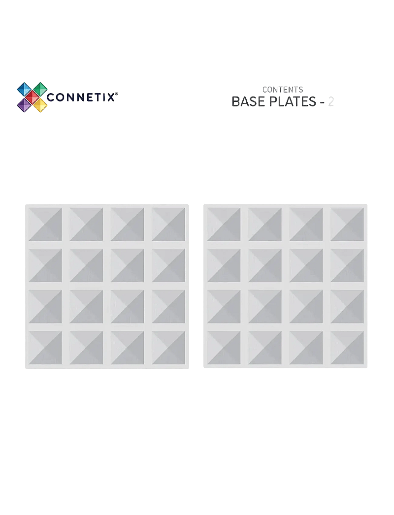 Connetix - Clear Base Plate Pack 2 Pieces - multi coloured - 1