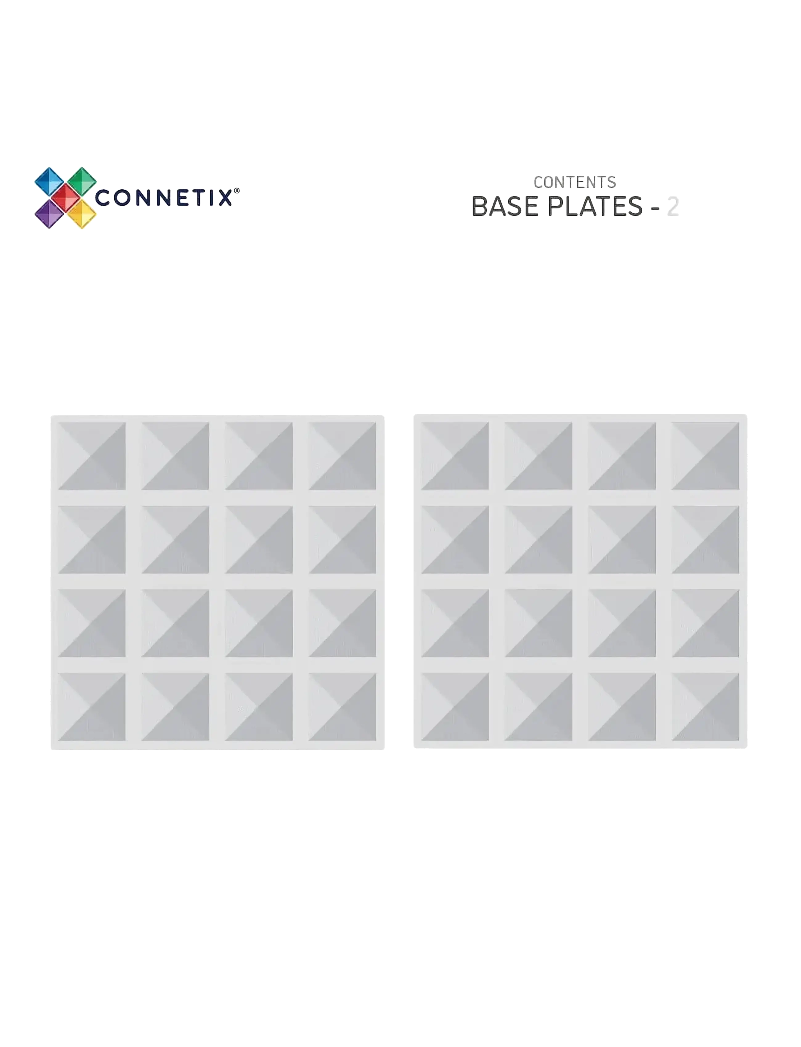 Connetix - Clear Base Plate Pack 2 Pieces - baukästen - multi coloured - 1