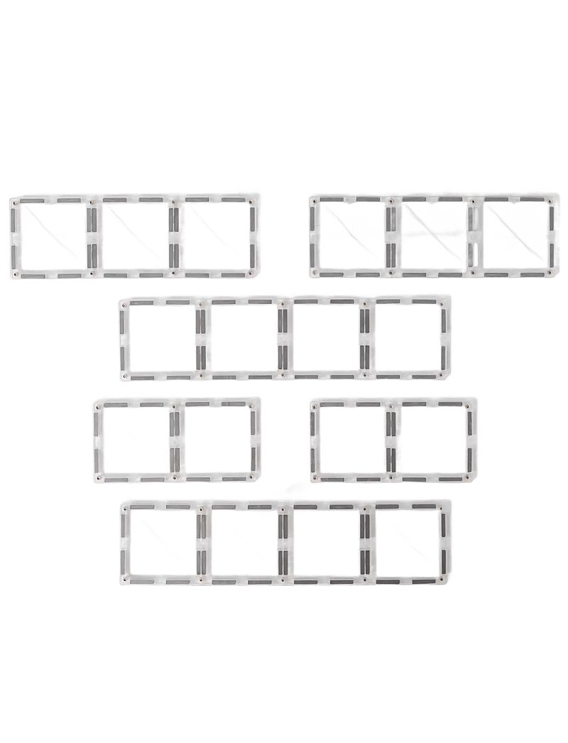 Connetix - Clear Rectangle Pack 12 Pieces - ehituskomplektid - multi coloured - 3