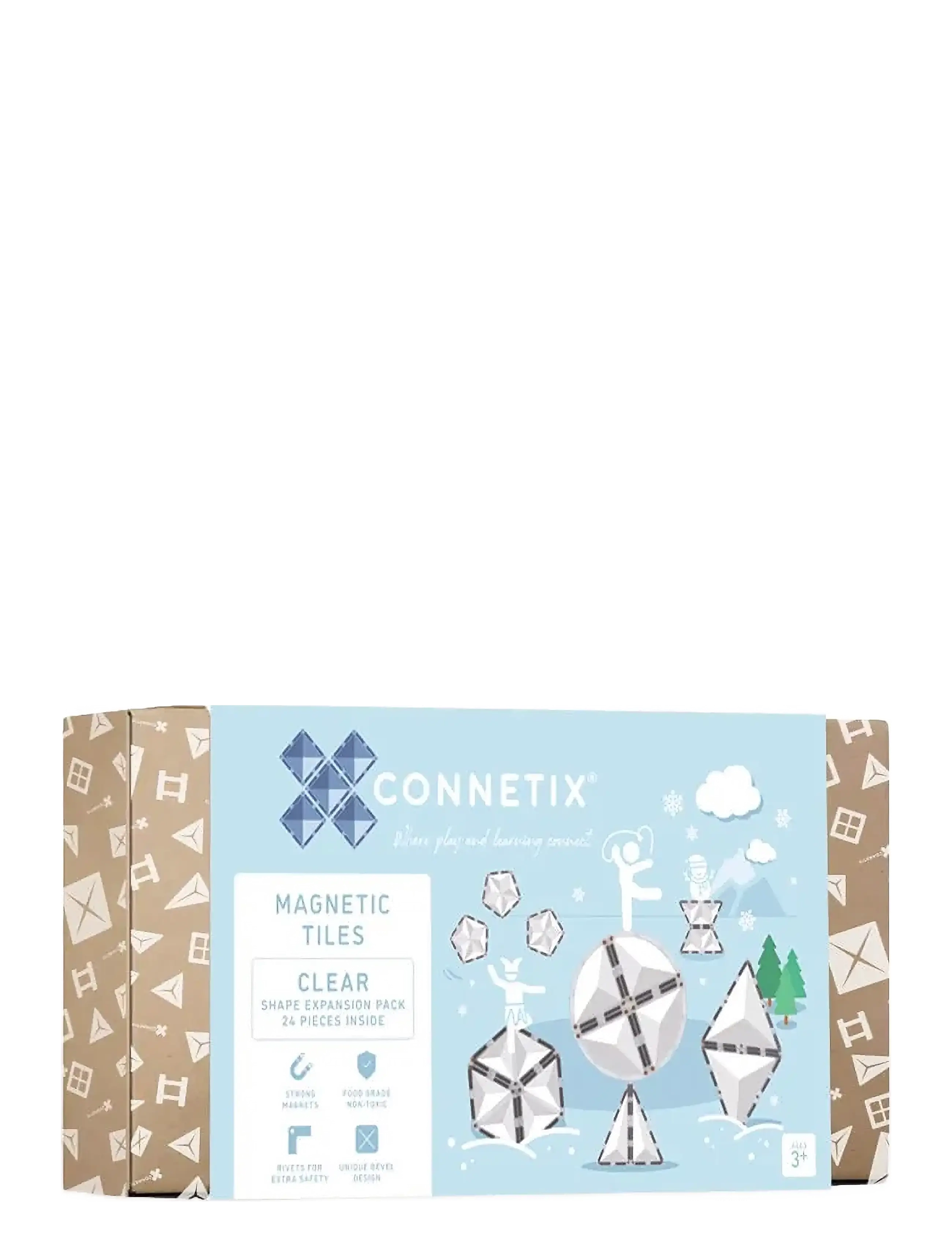 CONNETIX Clear Shape Expansion Pack 24 Pieces Patterned - One Size - Kinder