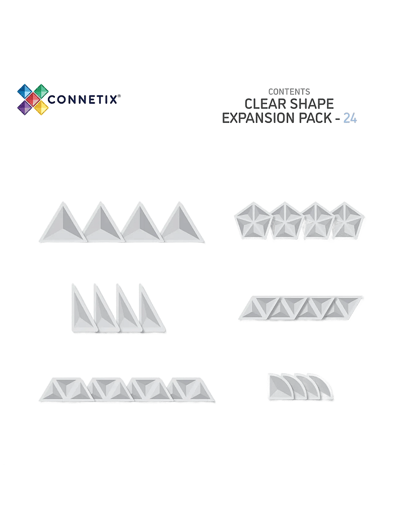 Connetix - Clear Shape Expansion Pack 24 Pieces - baukästen - multi coloured - 1