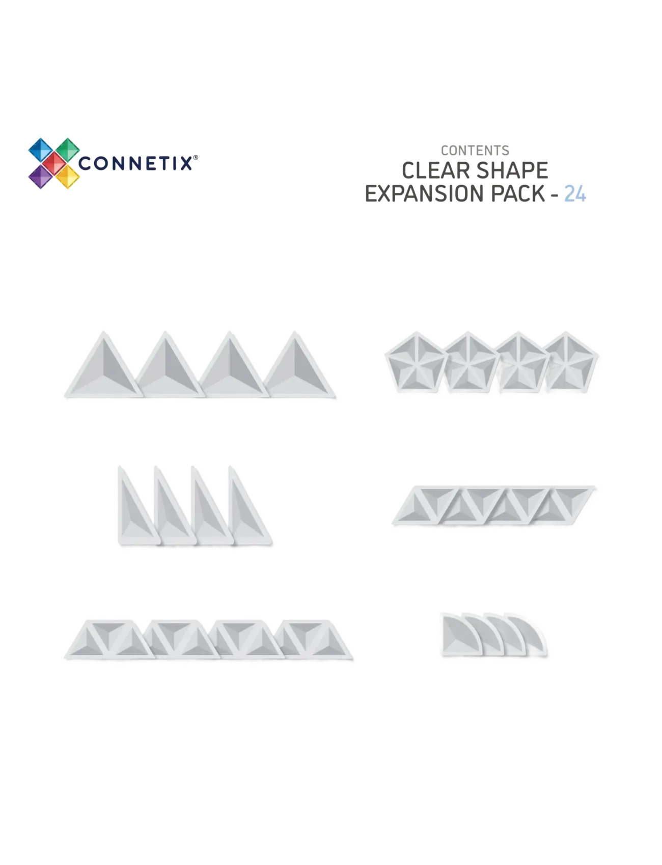 Connetix - Clear Shape Expansion Pack 24 Pieces - baukästen - multi coloured - 1