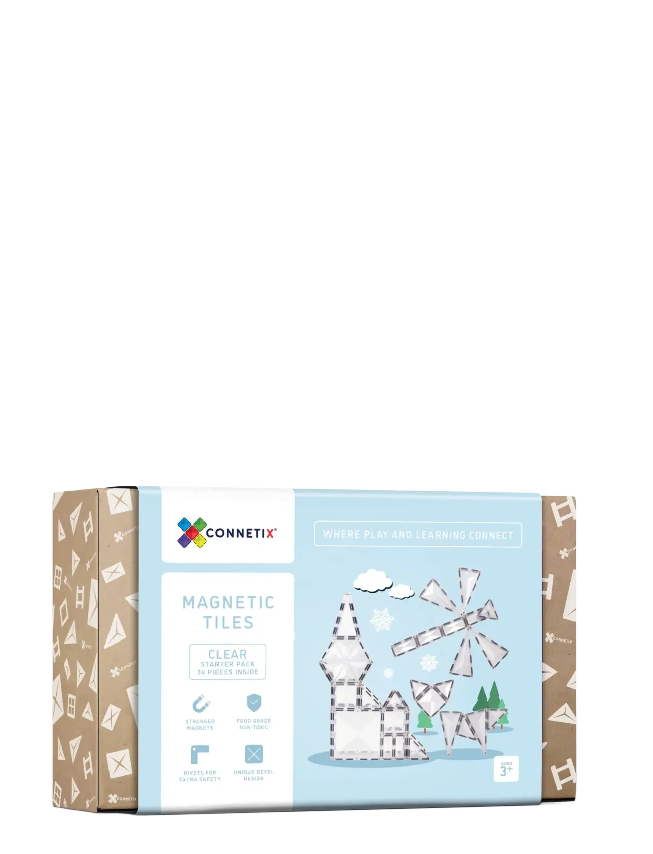 CONNETIX Clear Starter Pack 34 Pieces Patterned - One Size - Kinder