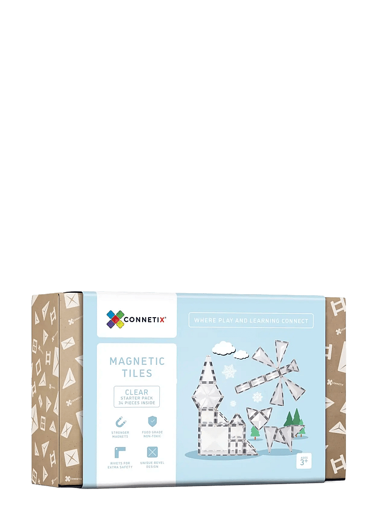 Connetix - Clear Starter Pack 34 Pieces - multi coloured - 0