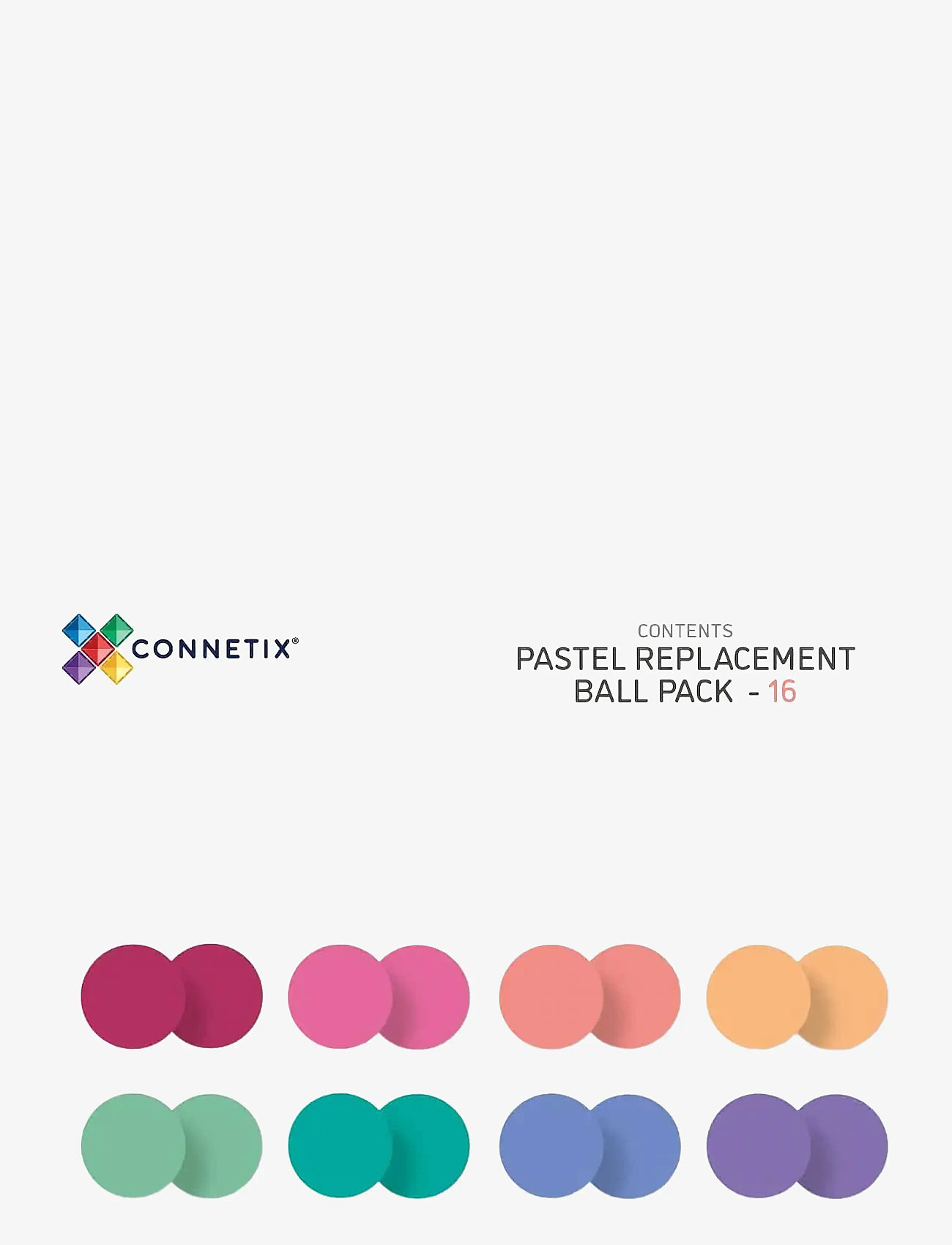 Connetix - Pastel Ball Pack 16 Pieces - laveste priser - multi coloured - 1