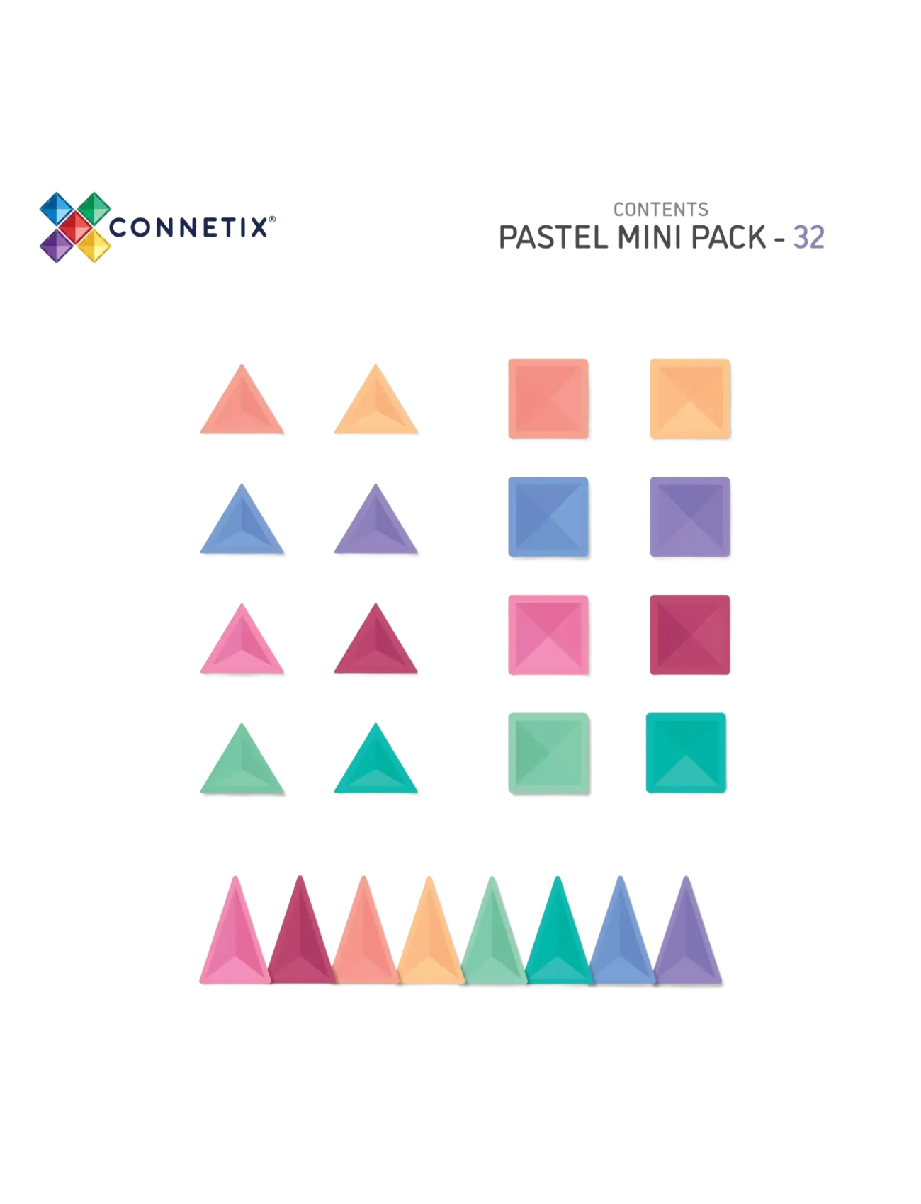 Connetix - Pastel Mini Pack 32 Pieces - multi coloured - 2
