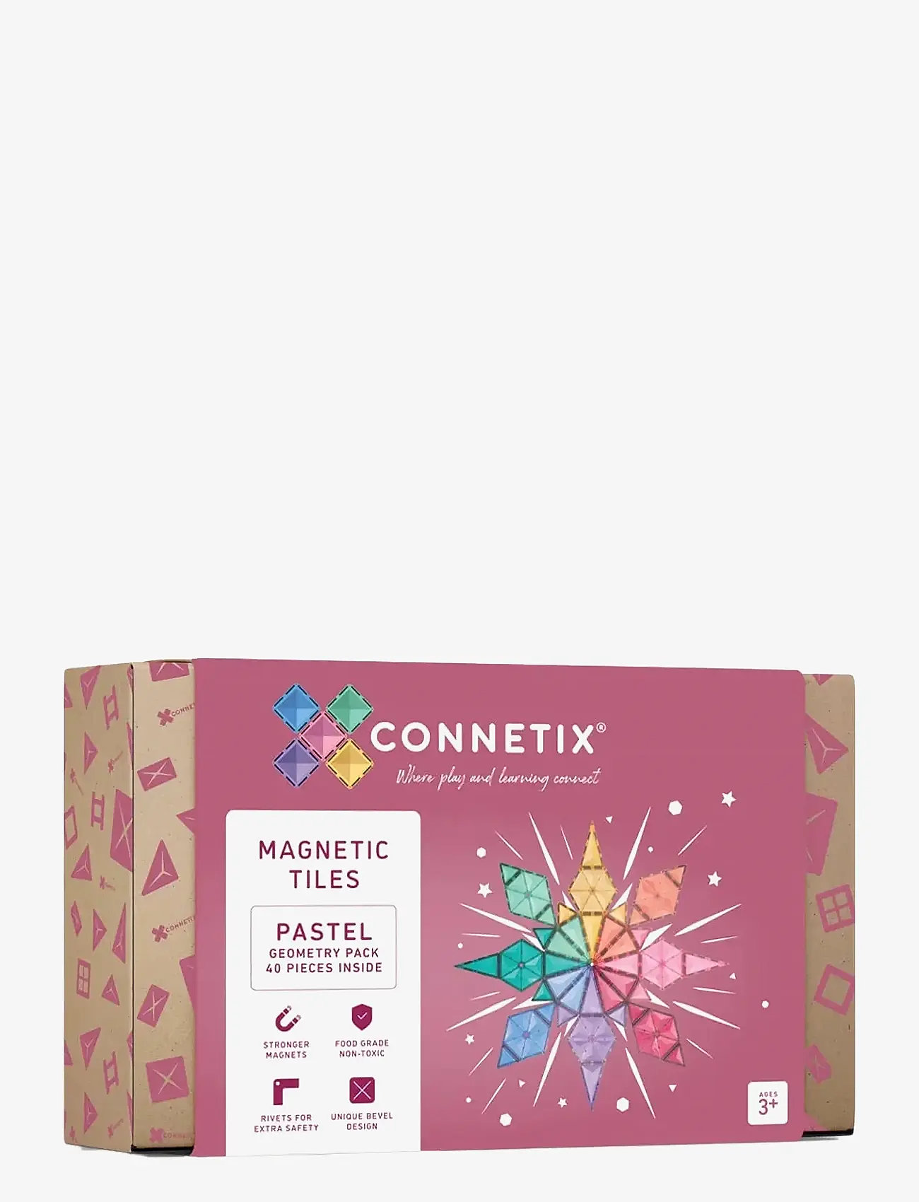 Connetix - Pastel Geometry Pack 40 Pieces - multi coloured - 1