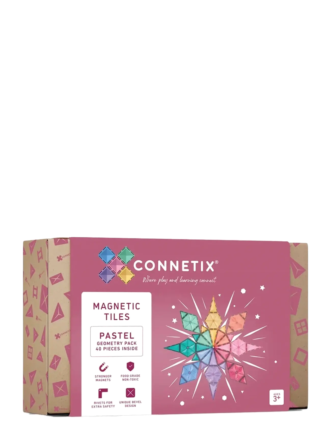 Connetix Pastel Geometry Pack 40 Pieces - Byggklossar & Byggsatser - MULTI COLOURED / multi