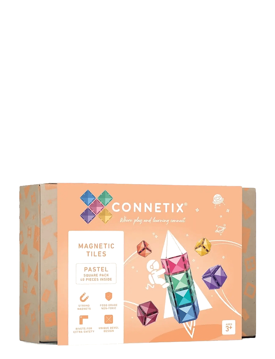 Connetix - Pastel Square Pack 40 Pieces - multi coloured - 1