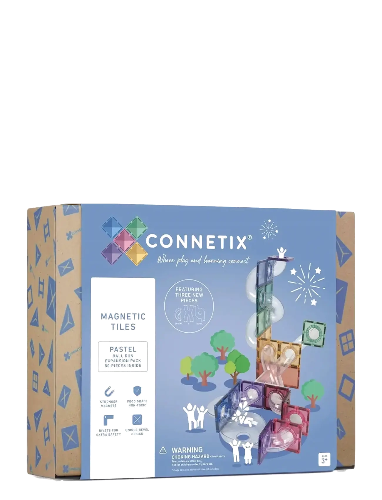 Connetix Pastel Ball Run Expansion Pack 80 Pieces - Byggklossar & Byggsatser - MULTI COLOURED / multi