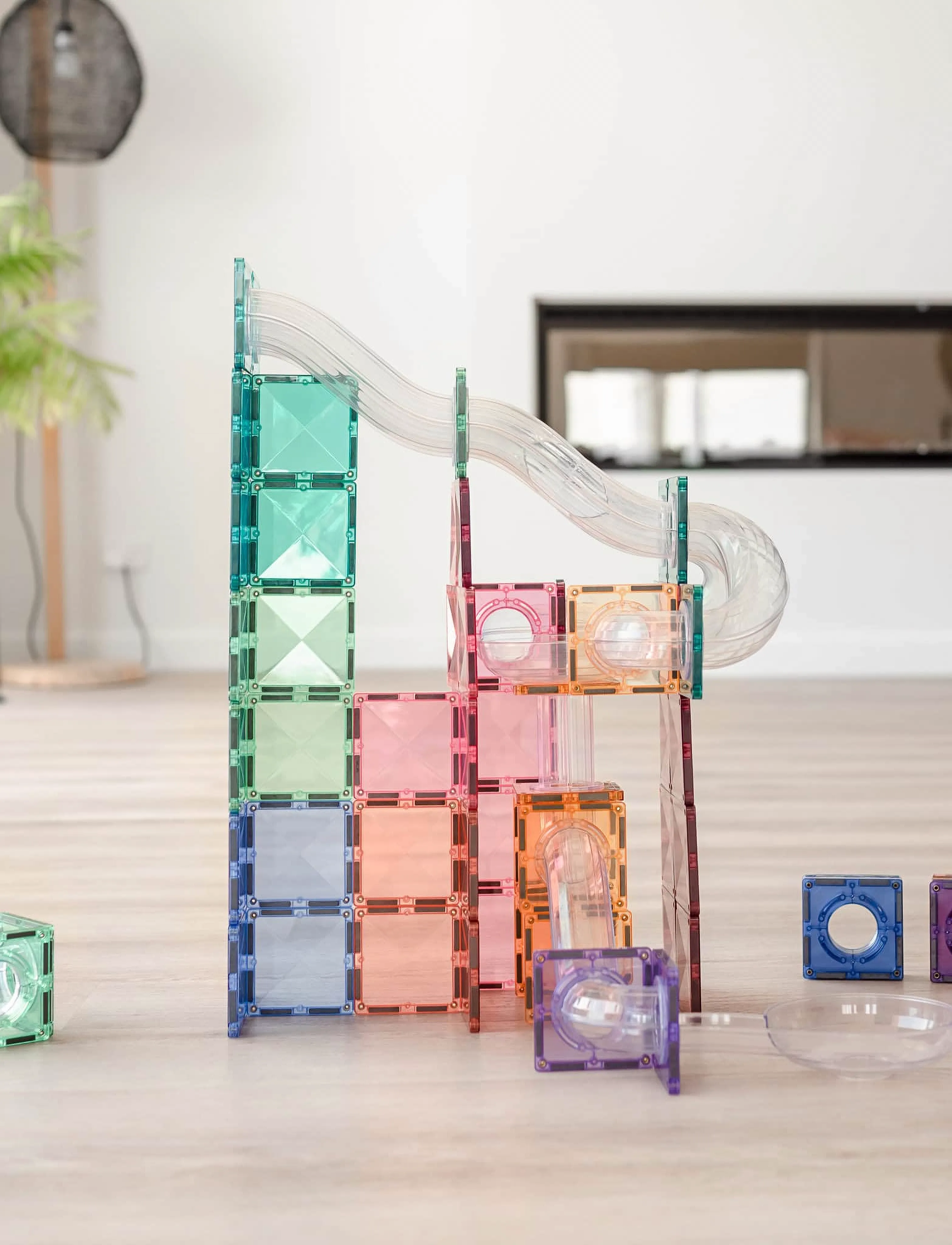 Connetix - Pastel Ball Run Expansion Pack 80 Pieces - multi coloured - 5