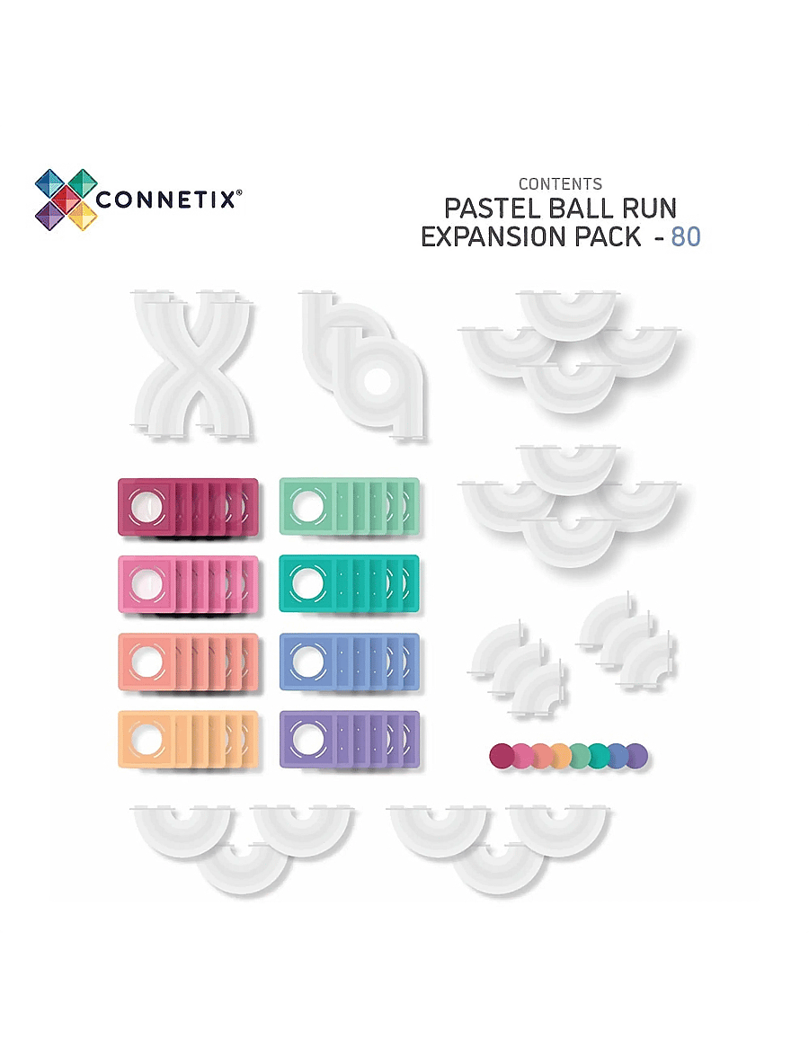 Connetix - Pastel Ball Run Expansion Pack 80 Pieces - baukästen - multi coloured - 2