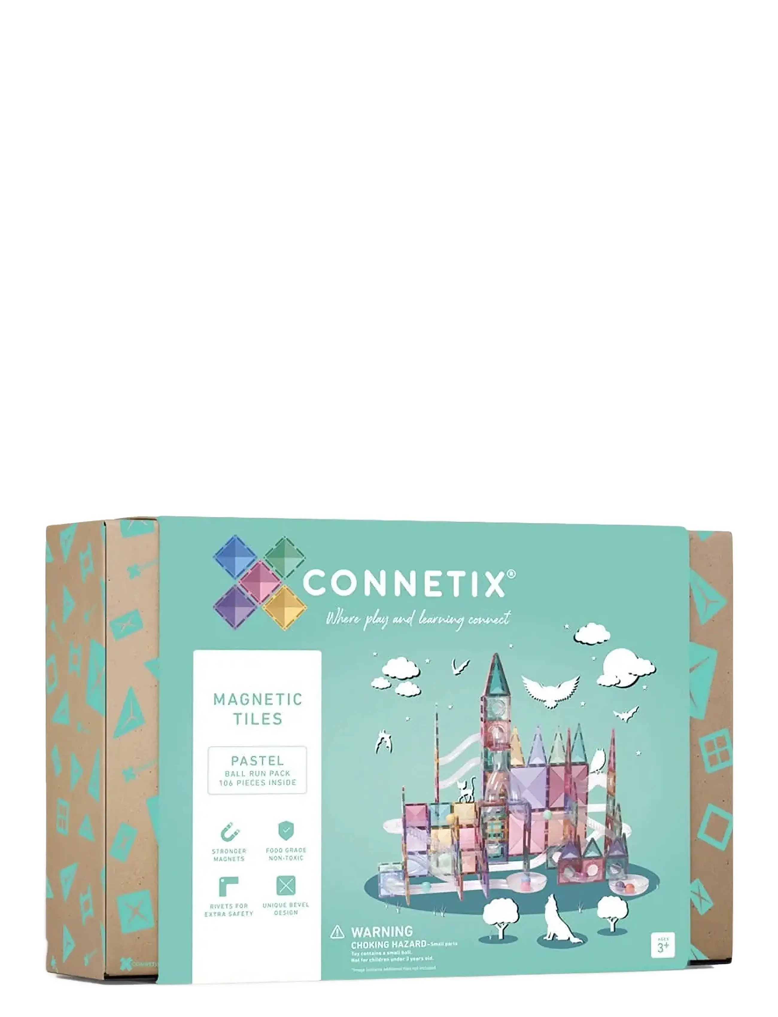 Connetix Pastel Ball Run Pack 106 Pieces - Byggklossar & Byggsatser - MULTI COLOURED / multi