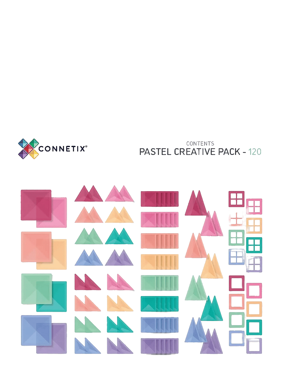 Connetix - Pastel Creative pack 120 Pieces - multi coloured - 2