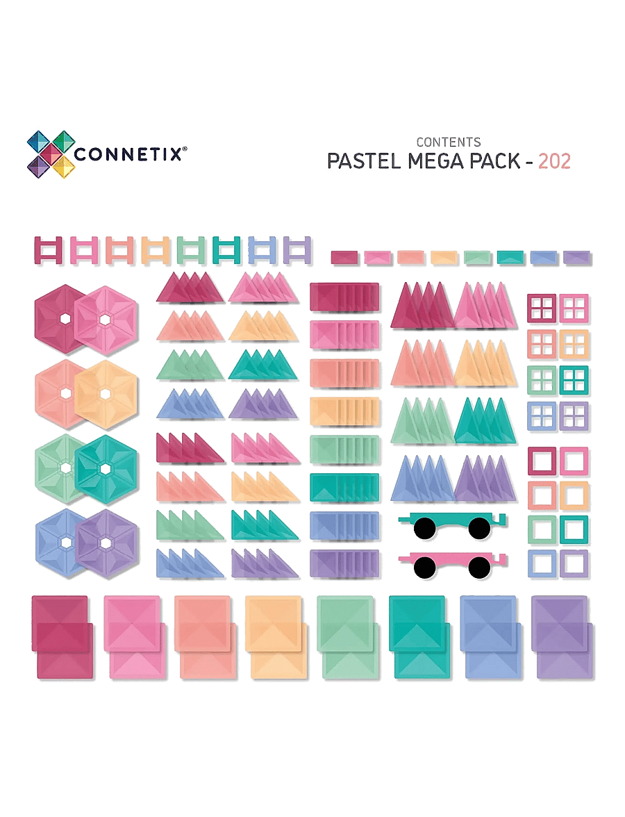 Connetix - Pastel Mega Pack 202 Pieces - multi coloured - 2