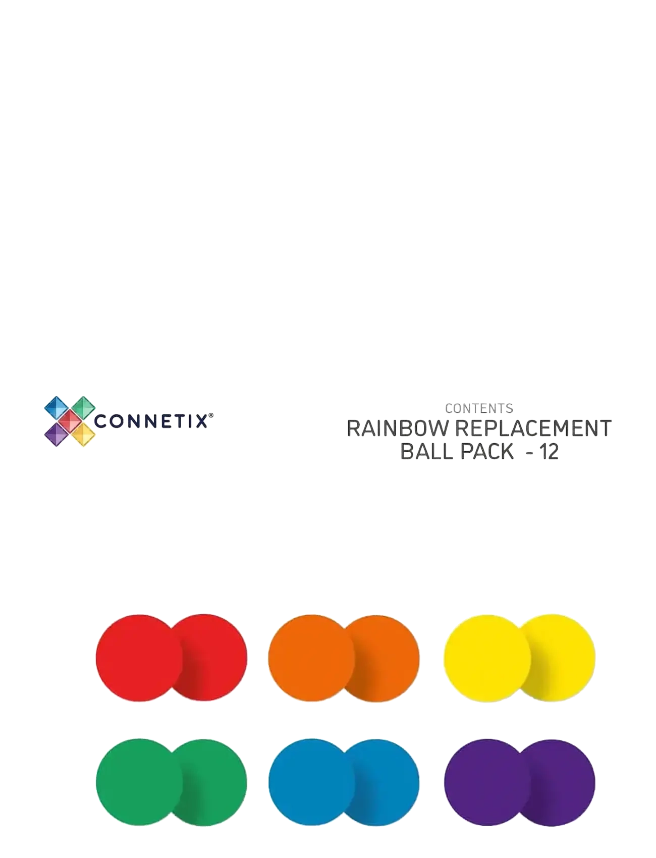 Connetix - Rainbow Ball Pack 12 Pieces - zemākās cenas - multi coloured - 1