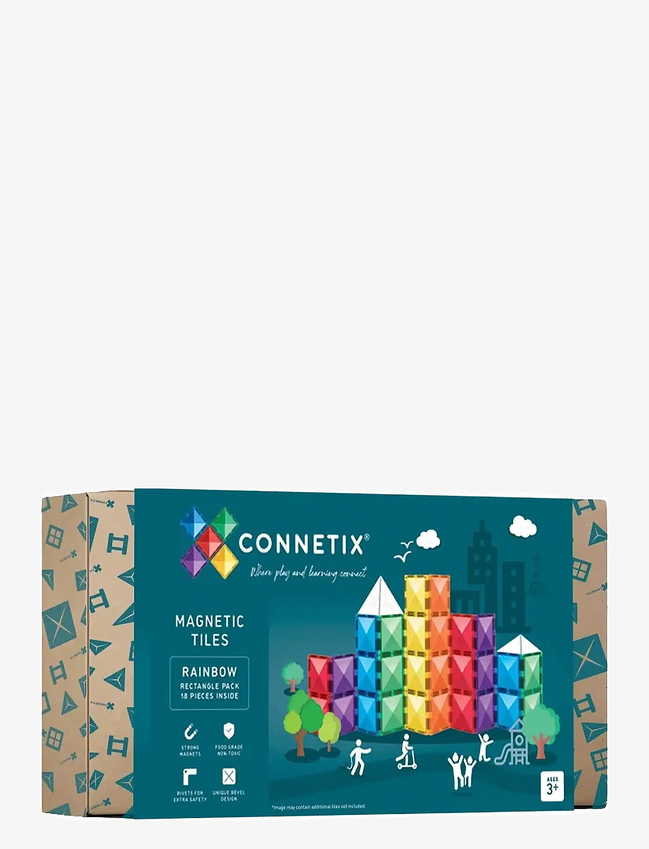 Connetix - Rainbow Rectangle Pack 18 Pieces - multi coloured - 0