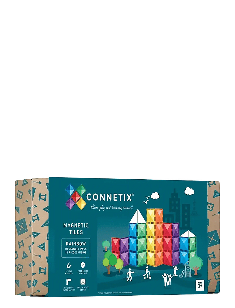Connetix - Rainbow Rectangle Pack 18 Pieces - multi coloured - 0