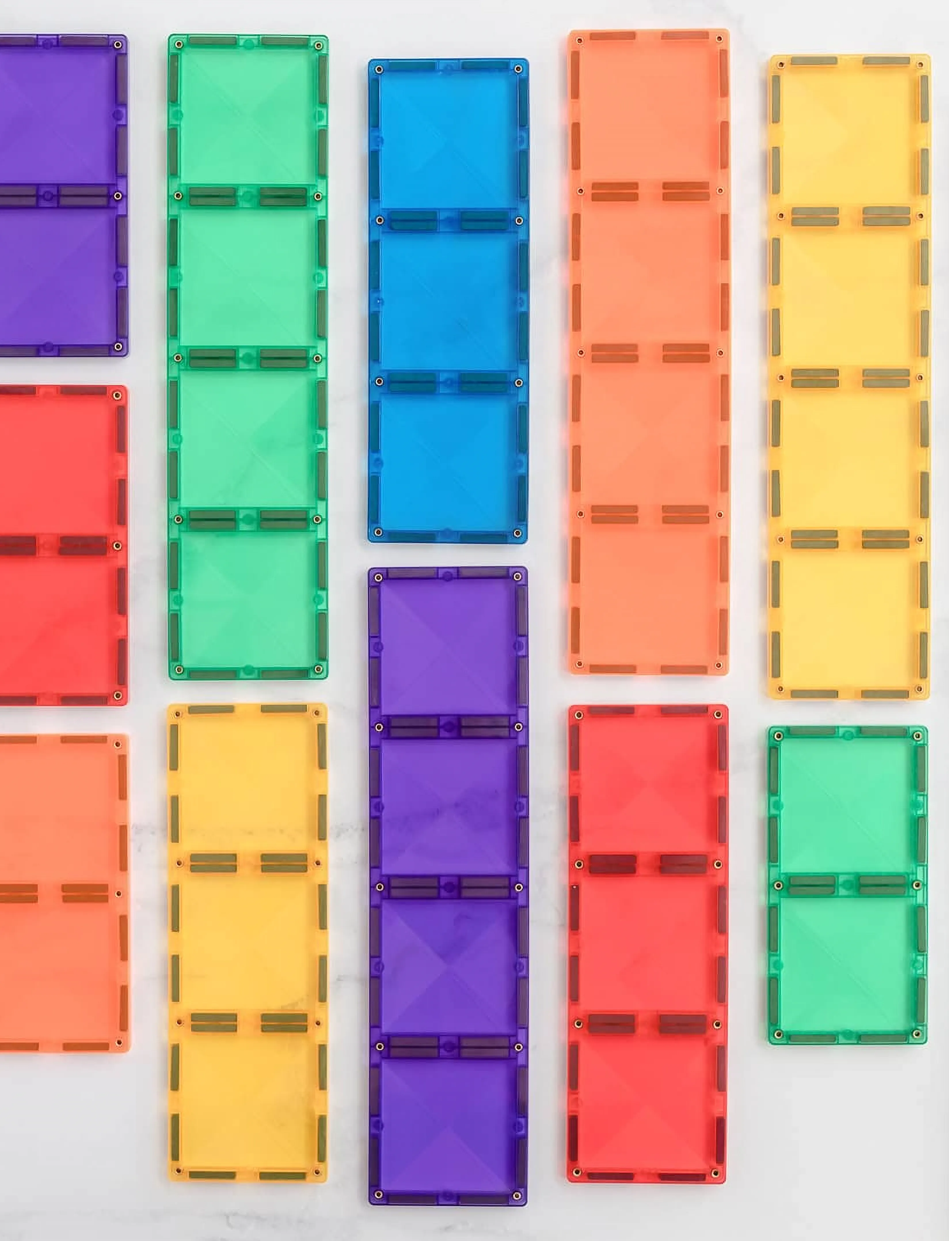 Connetix Rainbow Rectangle Pack 18 Pieces, One Size, Multi/patterned, Byggesæt Og -Klodser > Byggesæt, Børn