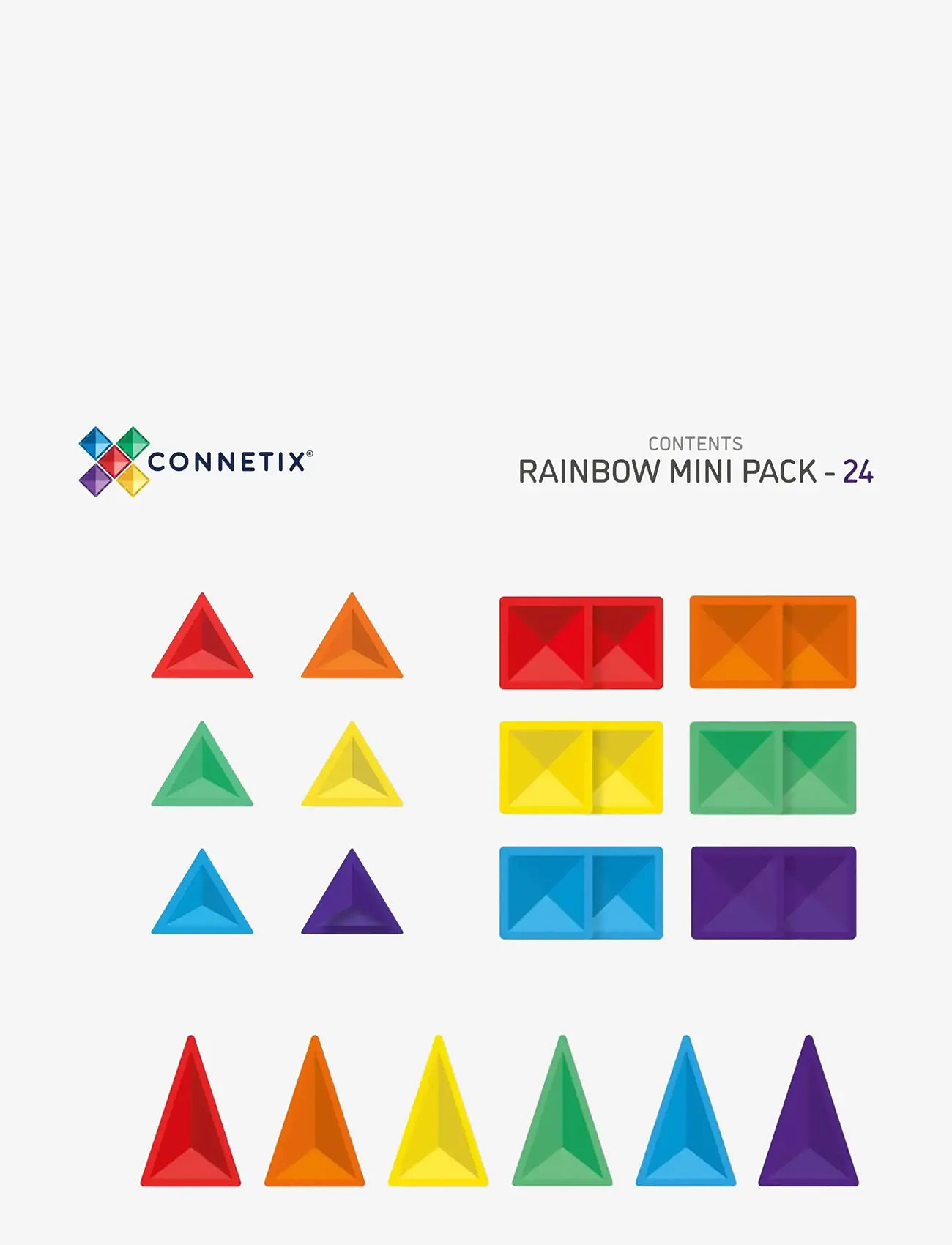 Connetix - Rainbow Mini Pack 24 Pieces - multi coloured - 1