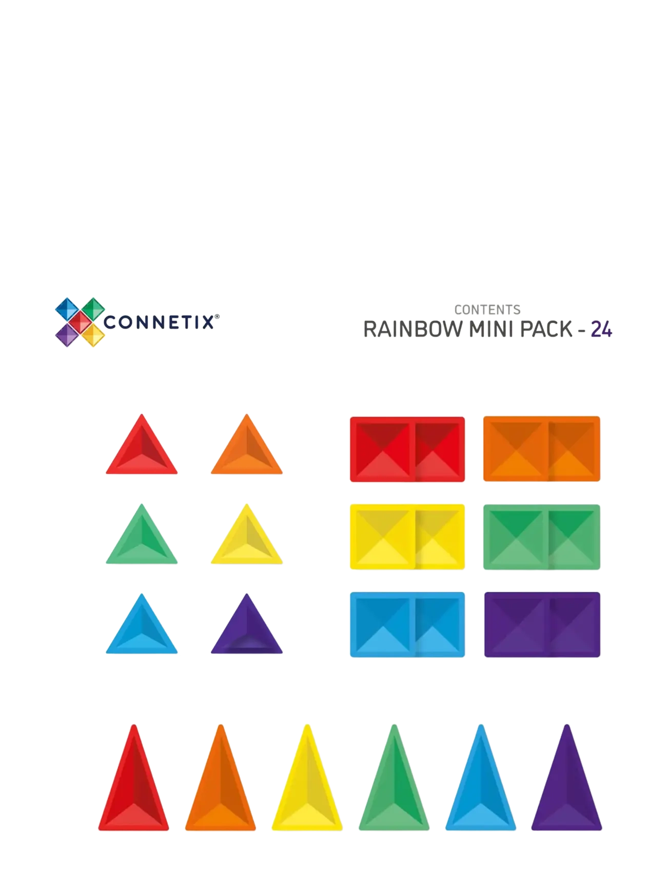 Connetix - Rainbow Mini Pack 24 Pieces - multi coloured - 1