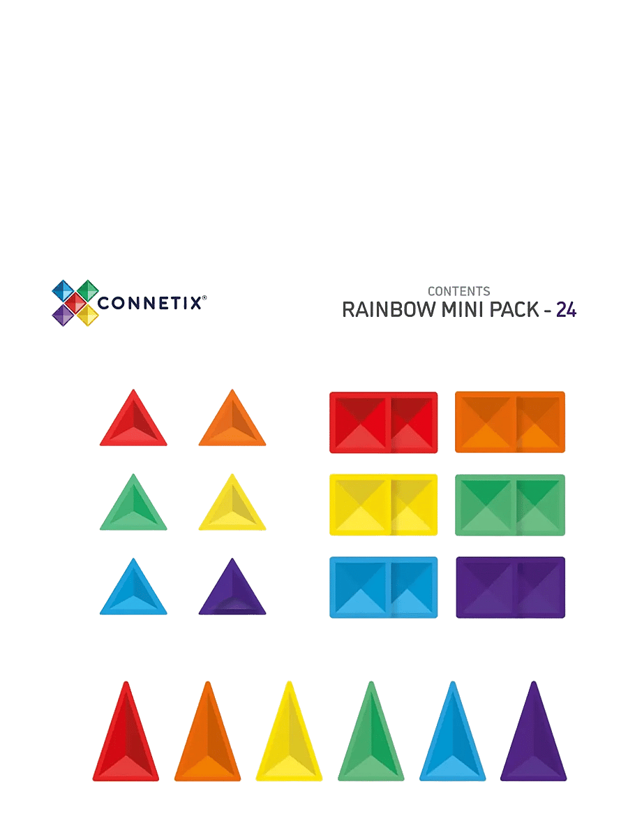 Connetix - Rainbow Mini Pack 24 Pieces - multi coloured - 1
