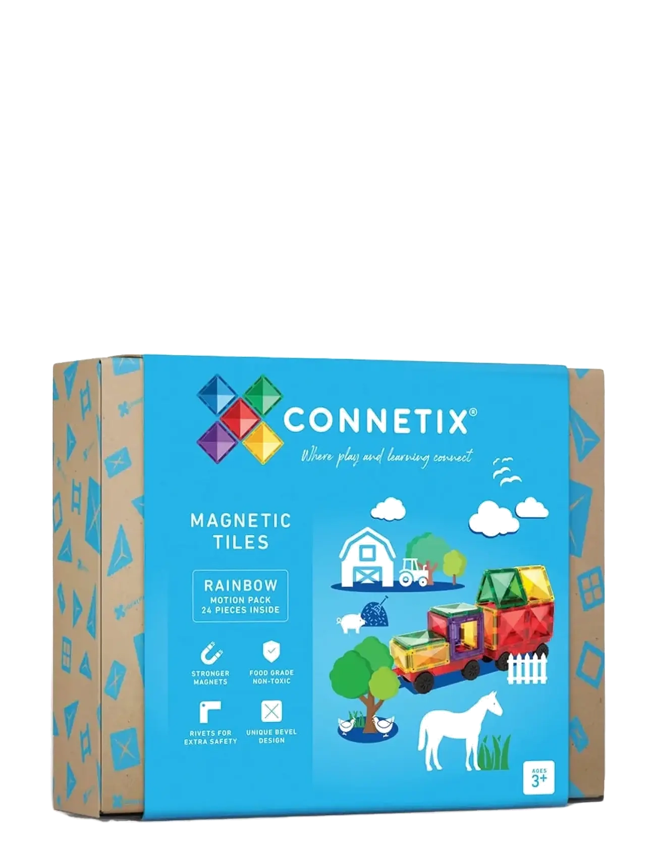 Connetix Rainbow Motion Pack 24 Pieces, One Size, Building Sets & Blocks, Mehrfarbig/gemustert - Sets, Kinder