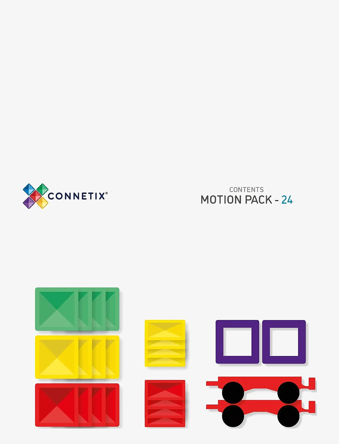 Connetix - Rainbow Motion Pack 24 Pieces - multi coloured - 1