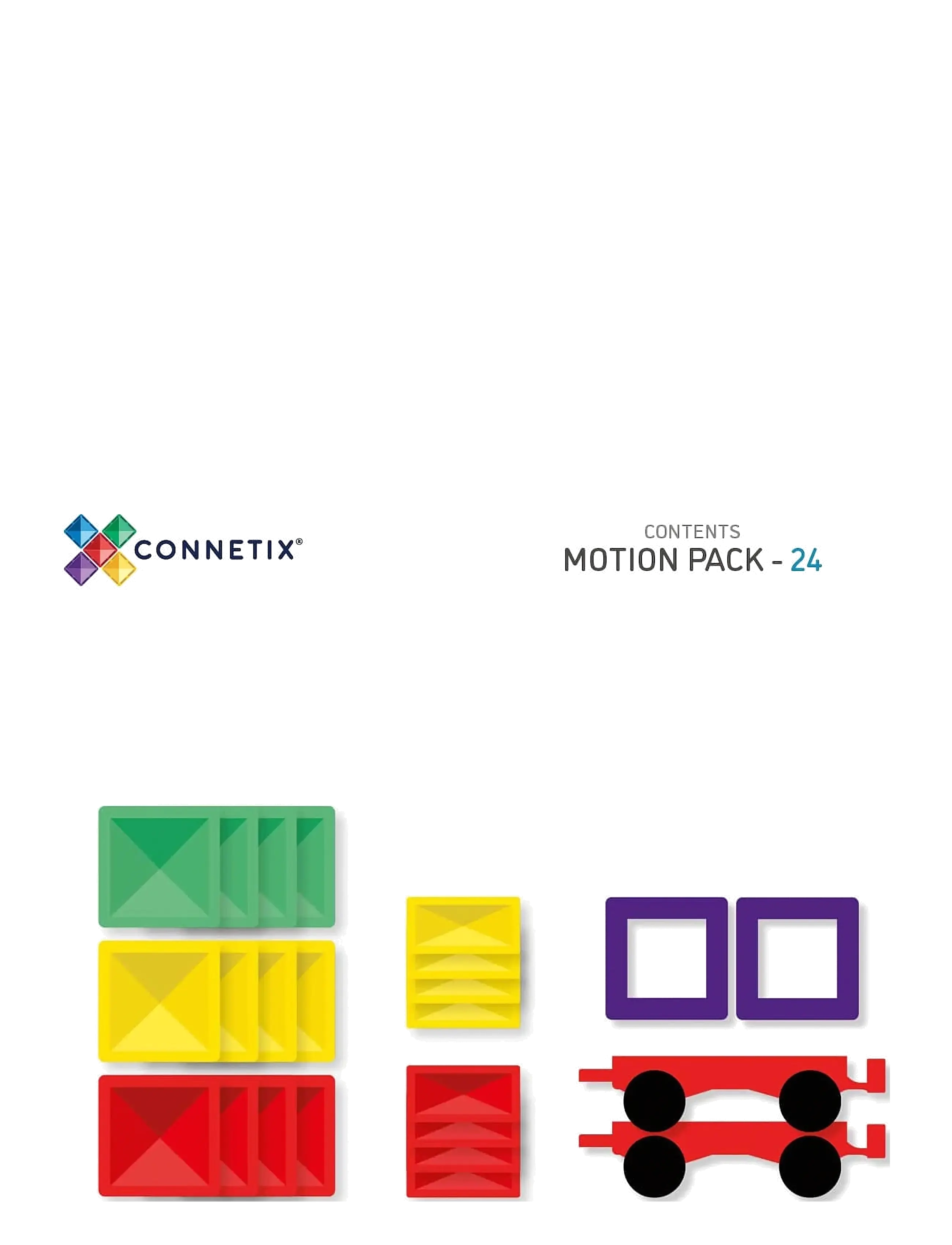 Connetix - Rainbow Motion Pack 24 Pieces - multi coloured - 1