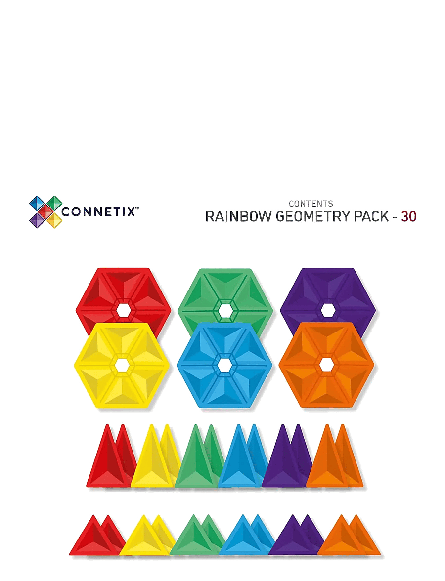Connetix - Rainbow Geometry Pack 30 Pieces - multi coloured - 1