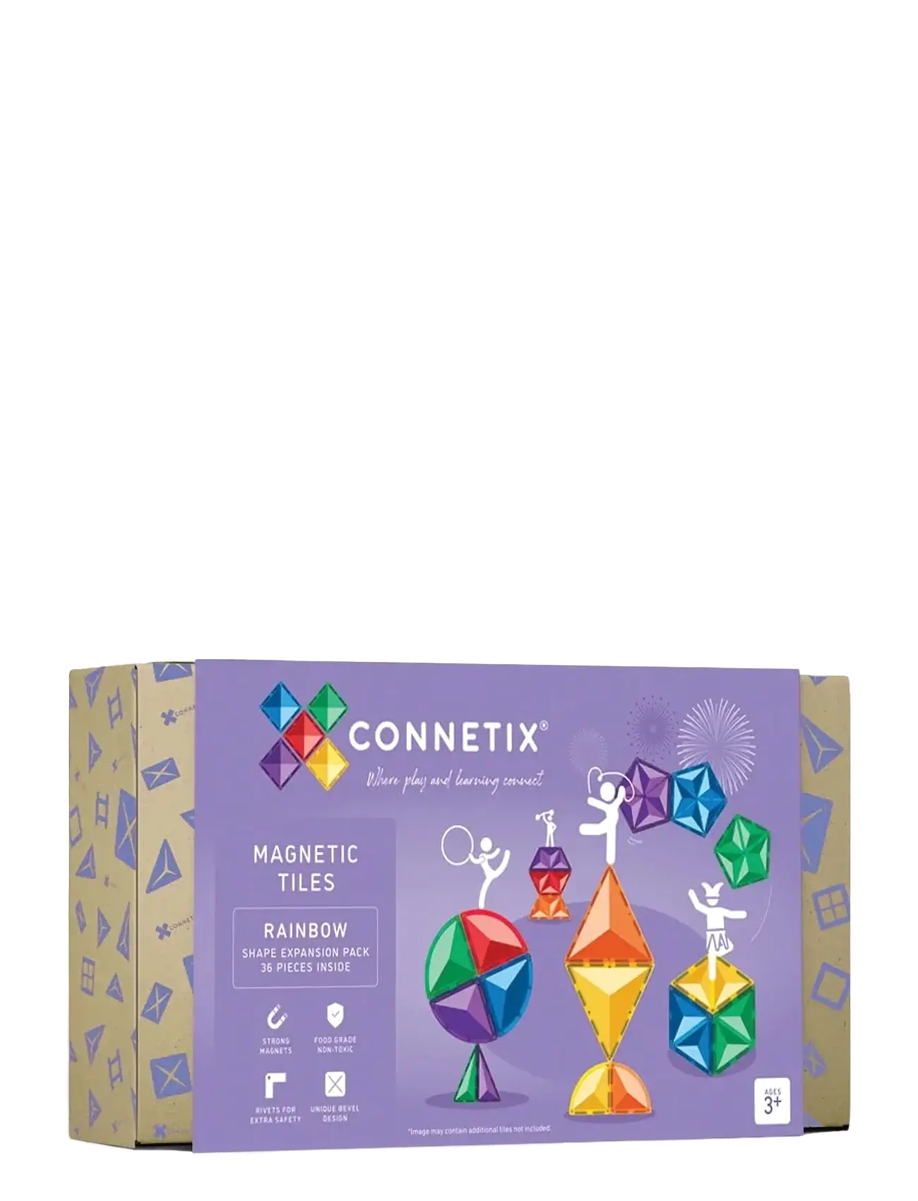Connetix Rainbow Shape Expansion Pack 36 Pieces - Byggeklodser & Byggesæt - MULTI COLOURED / multi